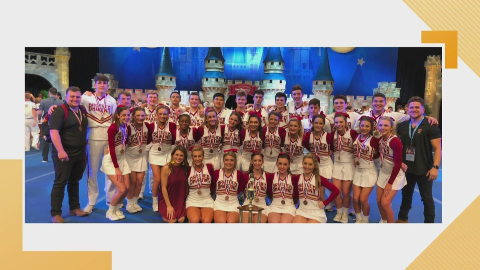 Congratulations to the Brother Martin High School Cheer Team who recently placed third in the UCA National Cheerleading Competition in Orlando!