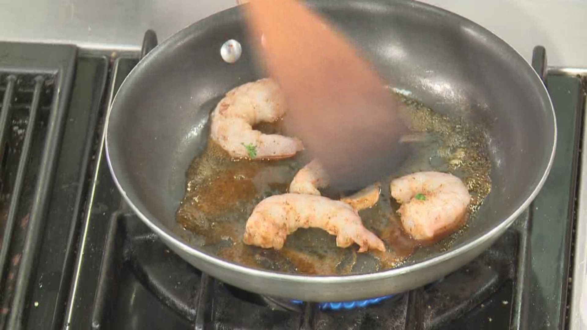 Chef Kevin Belton shows how to make shrimp and grits - his secret, cook the grits over low heat for at least 20 minutes.
