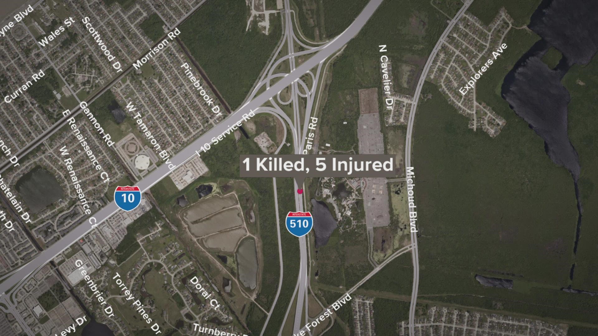 The driver of a sedan traveling south on the I-510 lost control of the vehicle before it struck an SUV traveling north on the same roadway.