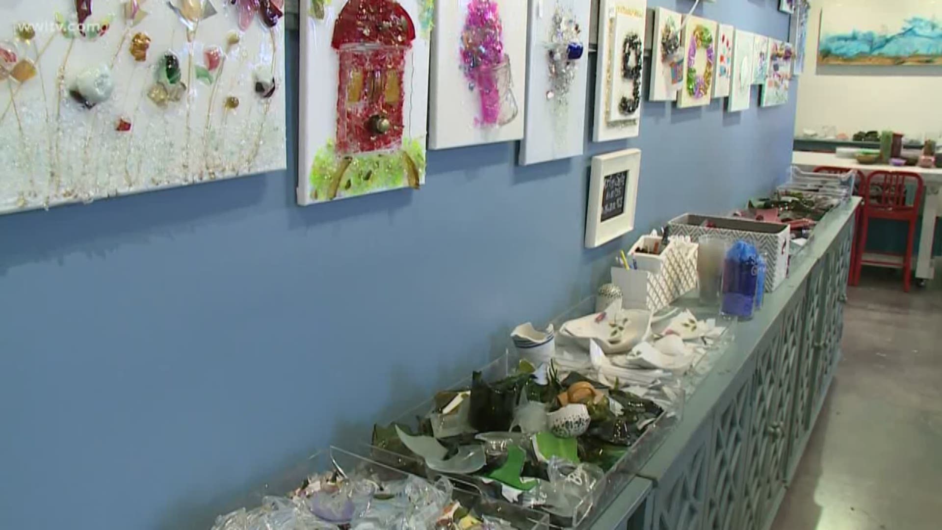 Old glass finds new life at this art shop!