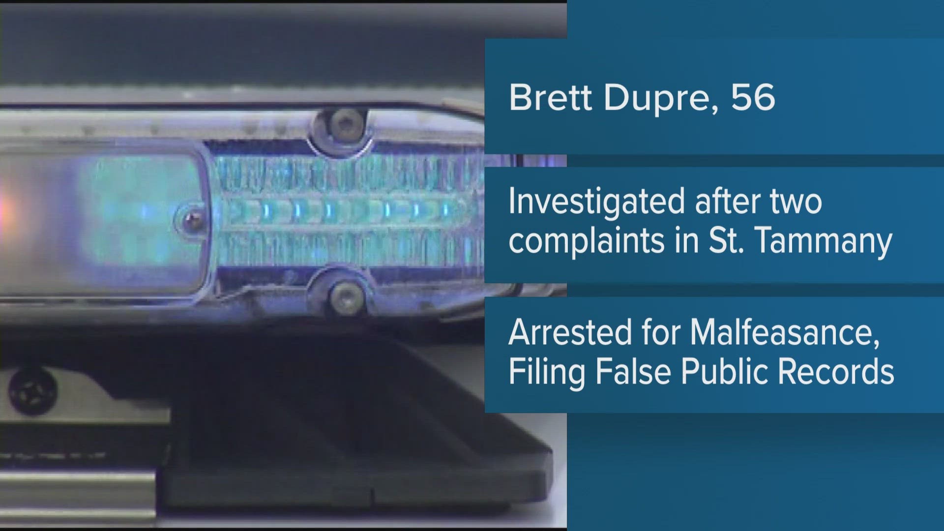 Brett Dupre was booked into the St. Tammany Jail on Friday.