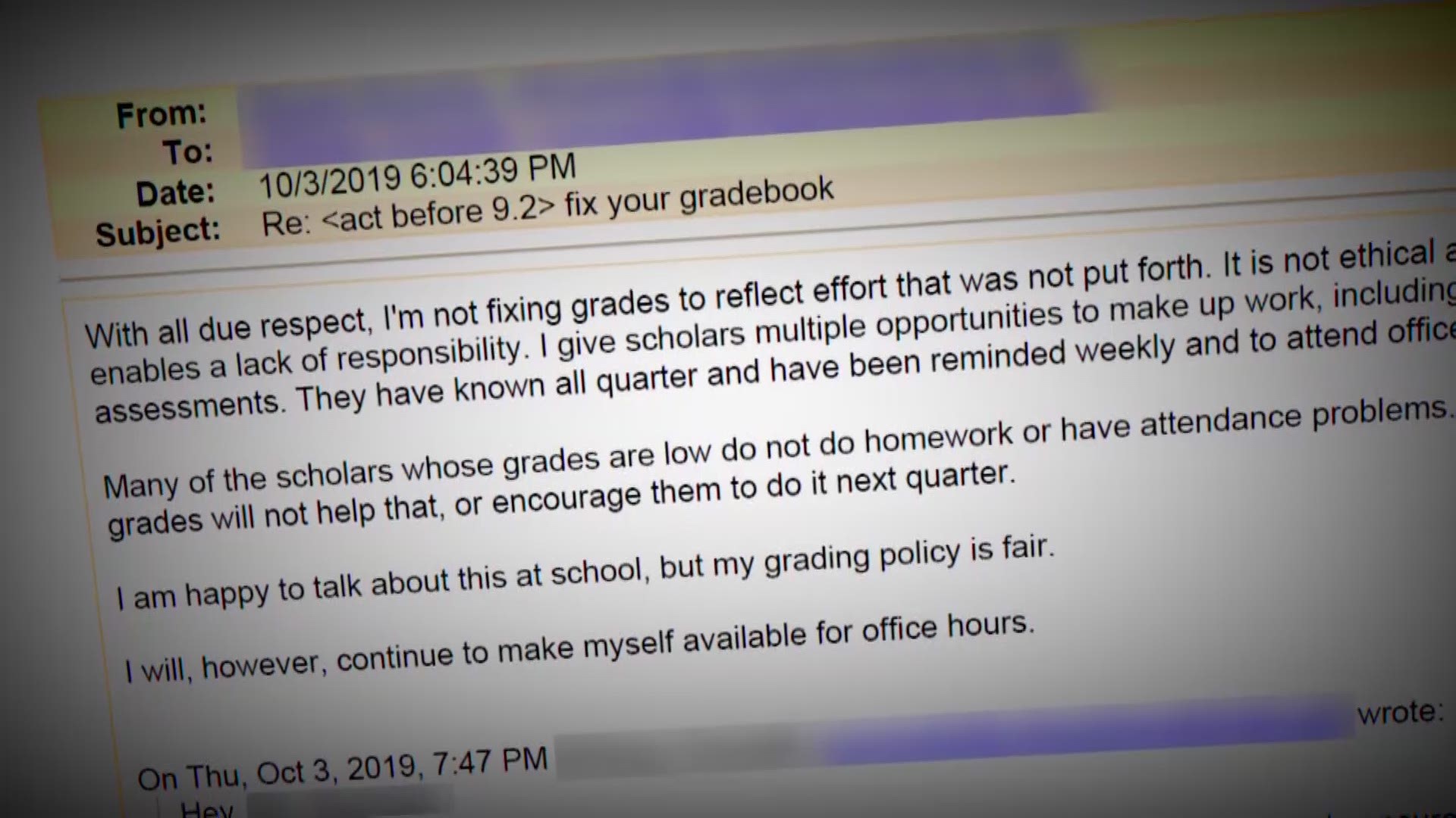 Fix Your Gradebook Emails Direct Teachers To Raise Averages Wwltv Com