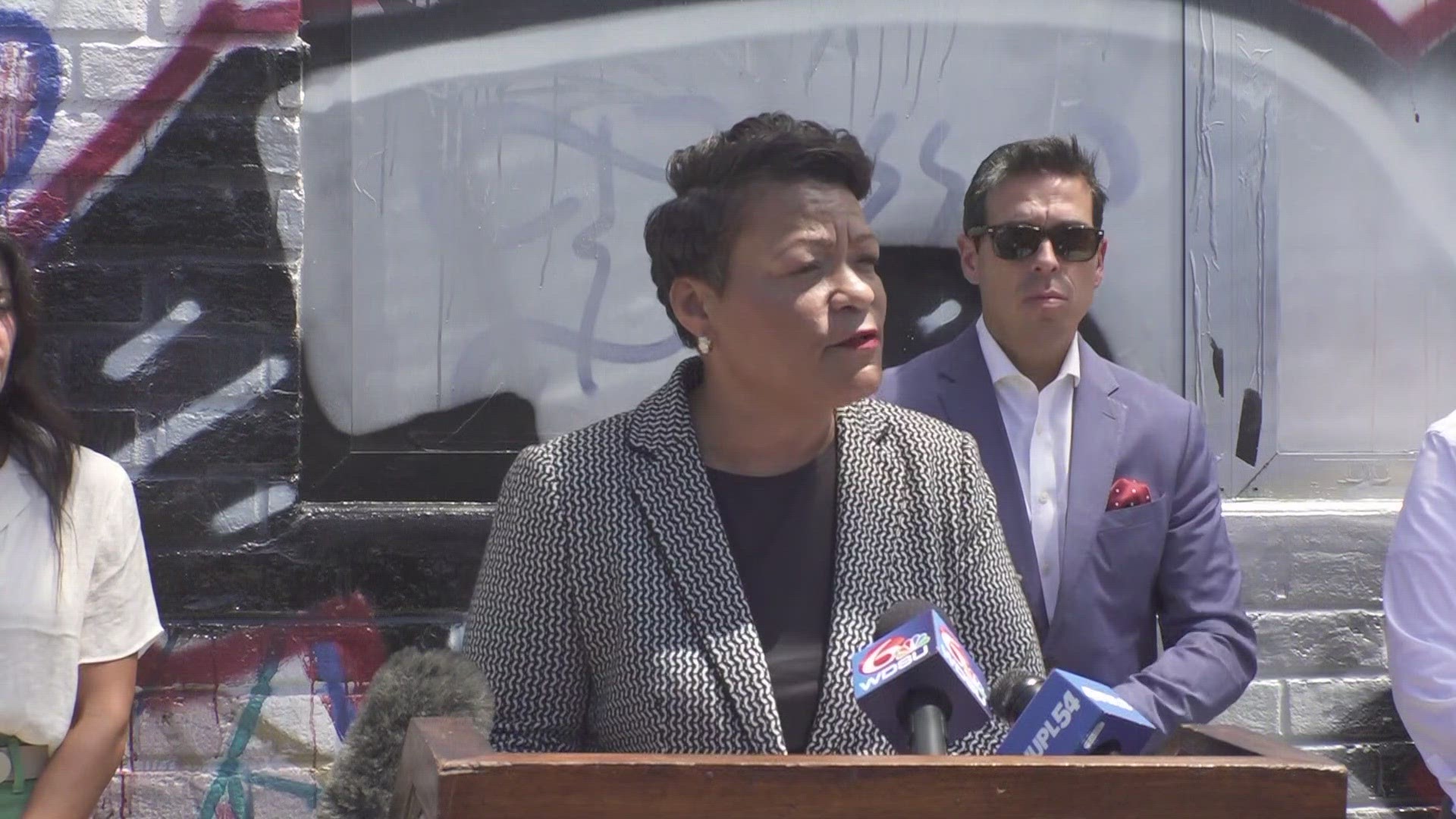 Mayor LaToya Cantrell and other New Orleans officials launch a new graffiti abatement initiative designed to address the city's long-standing issues with vandalism.