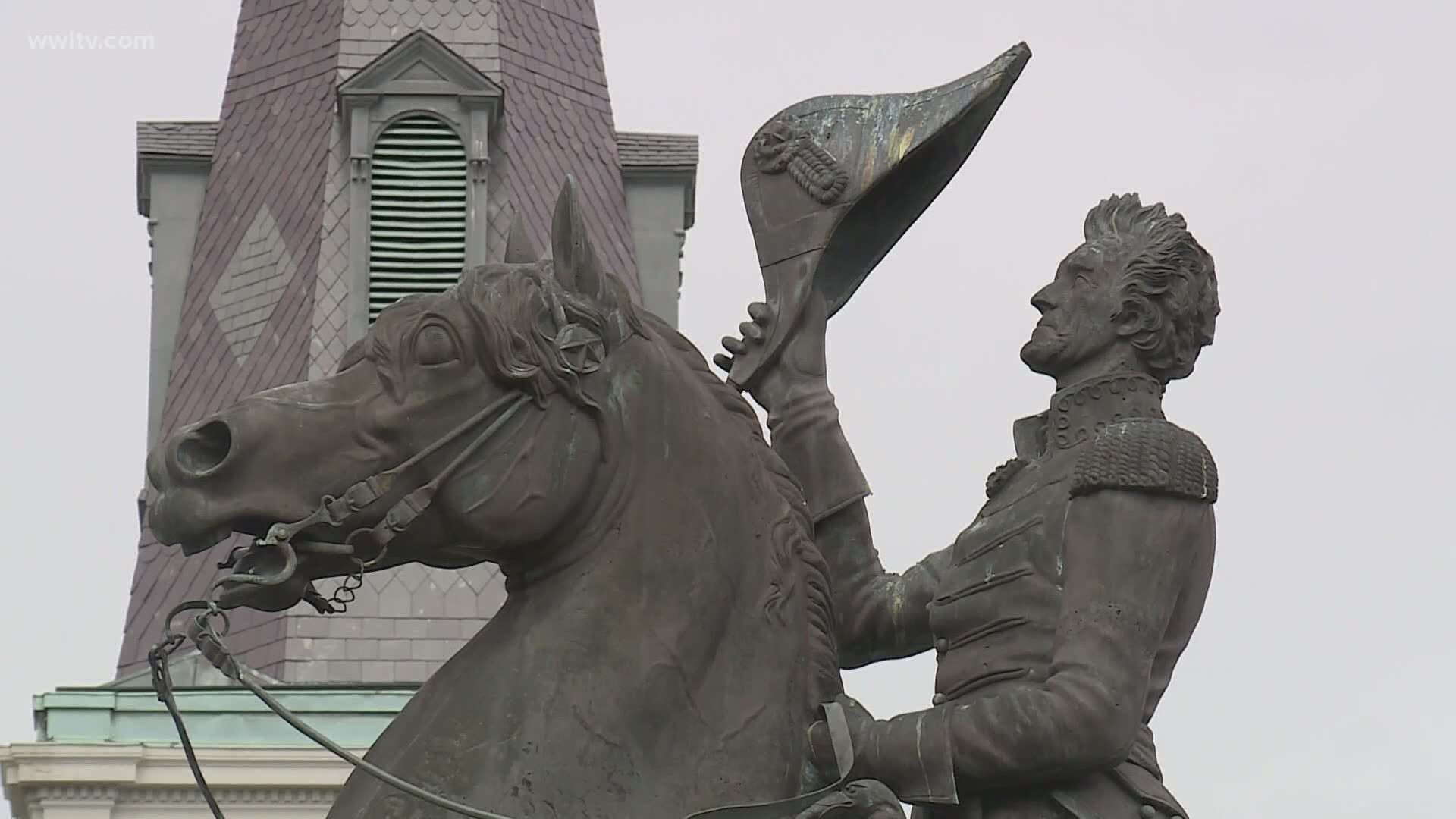 The group will push the New Orleans City Council to remove the iconic, controversial statue form Jackson Square by the end of the month.