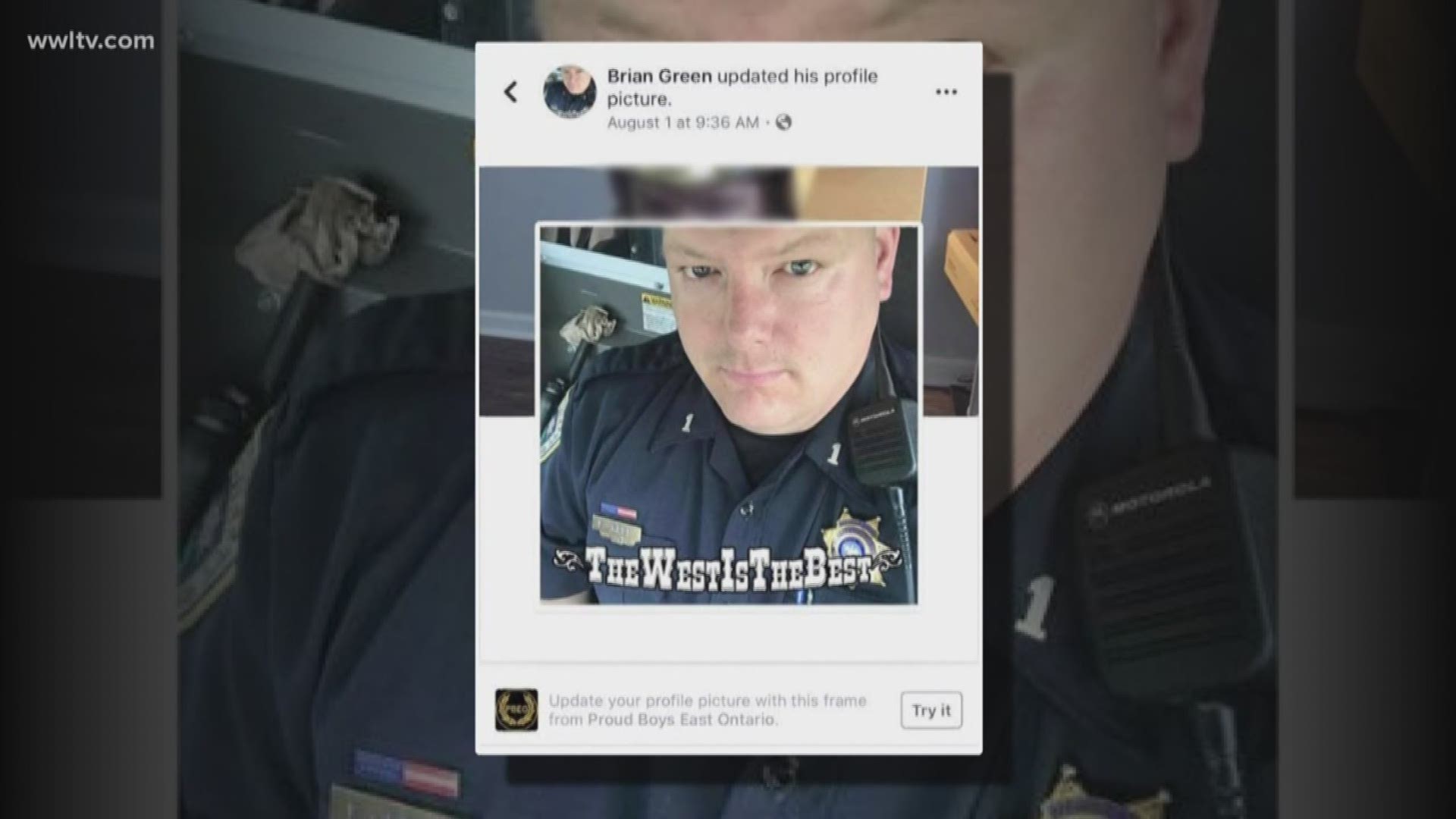 PPSO Deputy Brian Green has been placed on paid leave after he was allegedly tied to the hate group 'Proud Boys' on social media. 