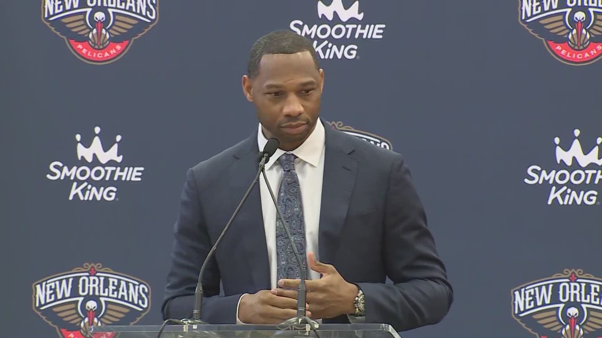 New Pelicans head coach Willie Green, who was a former player in New Orleans and who recently was an assistant coach for the Suns, was introduced Tuesday.
