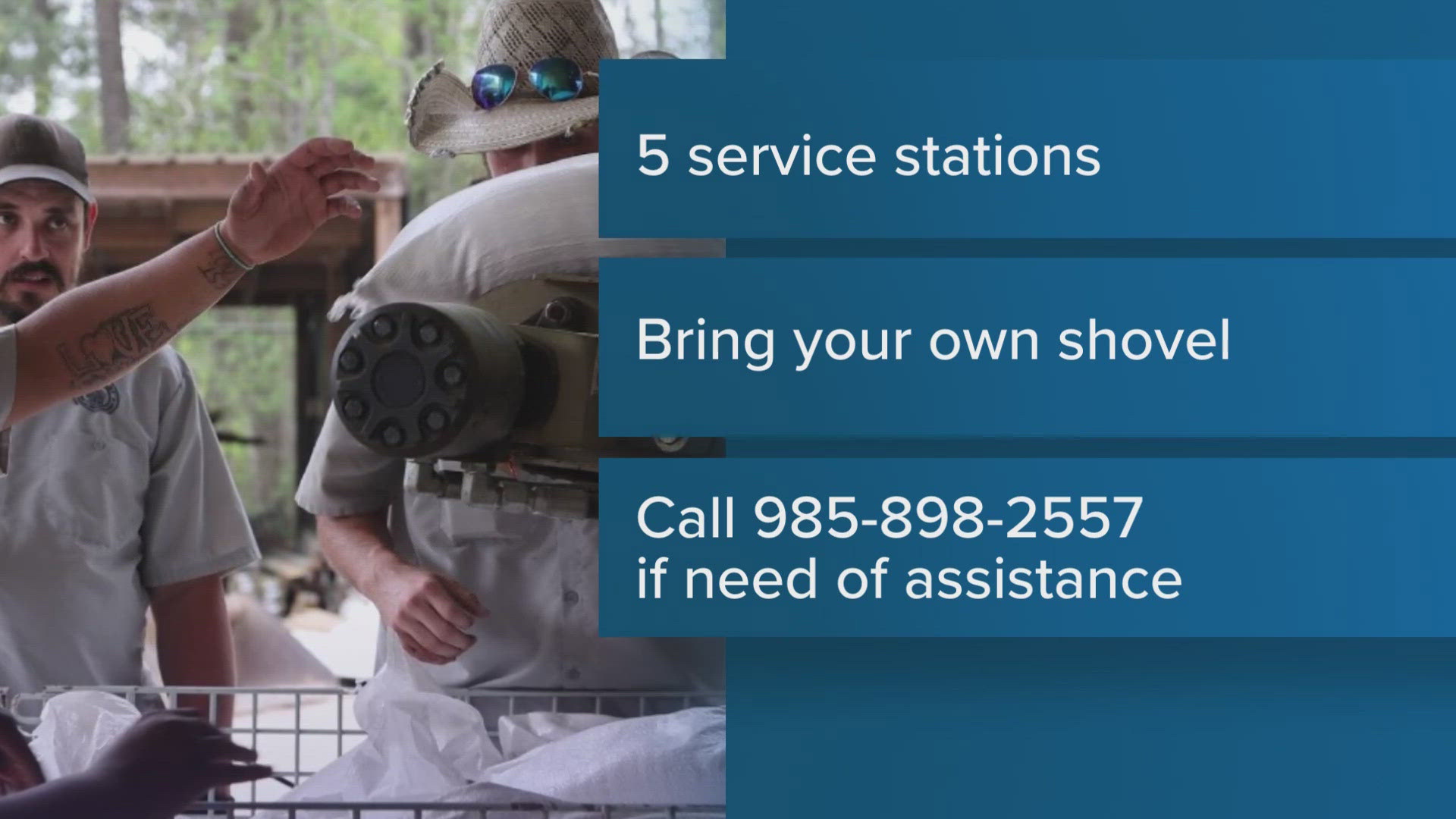 St. Tammany is offering sandbag locations in five different locations around the parish.