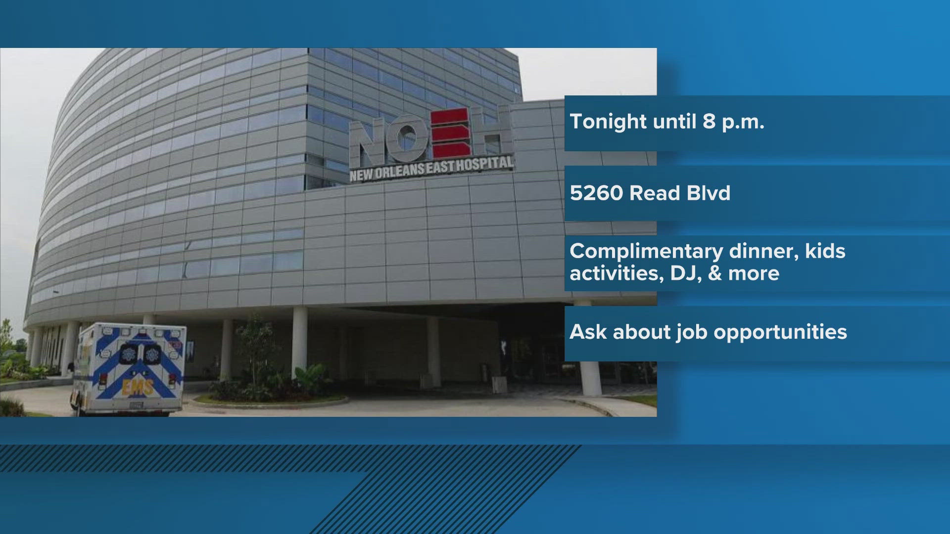 Officials mark the ten years since the opening of the New Orleans East Hospital.