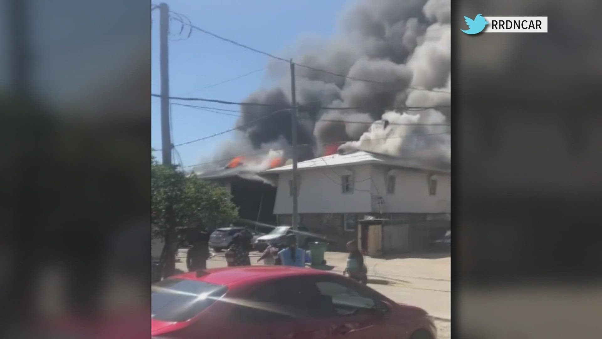 A fire at an apartment complex in the 2500 block of Pasadena Avenue left nine families without a place to live.