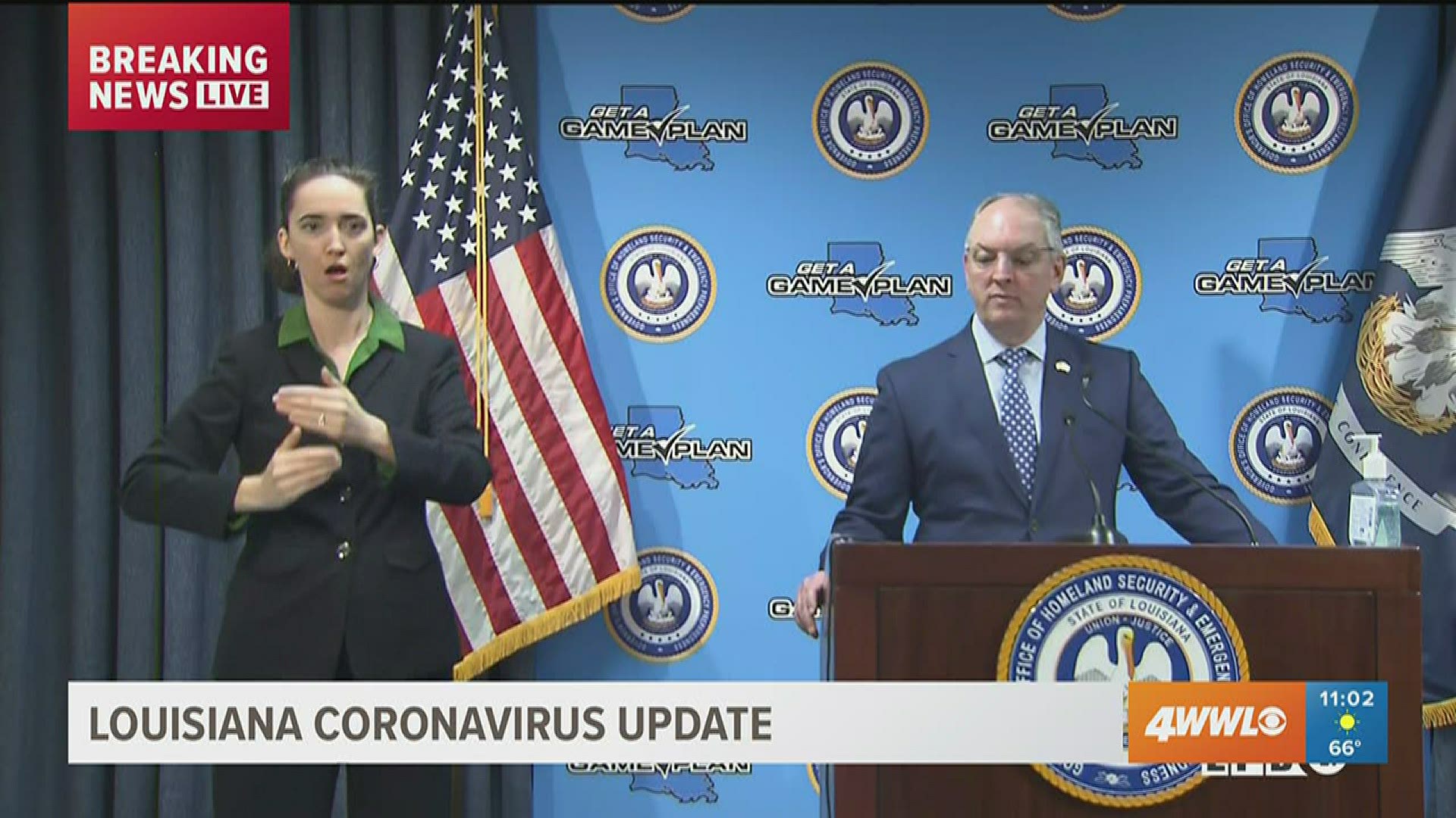 Governor John Bel Edwards said that we won't be back to normal until there's a vaccine but that we can't wait until that time to reopen the economy.