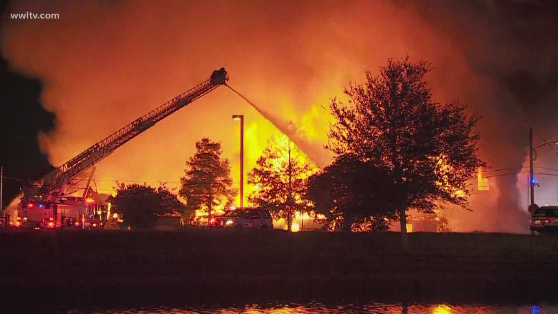 Firefighters battling massive fire in Bayou St. John
