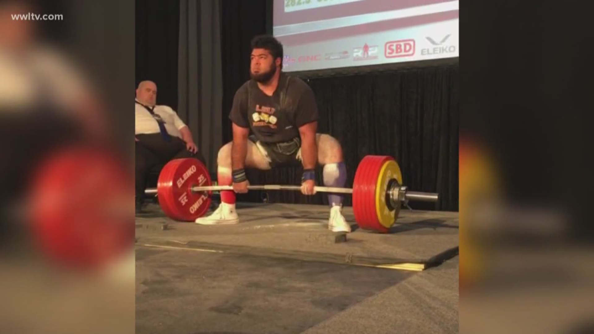 Dylon cook is an LSU power lifter who attended Northlake Christian High School.