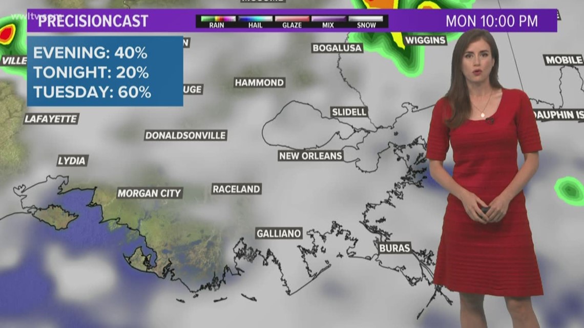 Meteorologist Alexandra Cranford has the forecast at 5 p.m. on Monday, August 19, 2019.