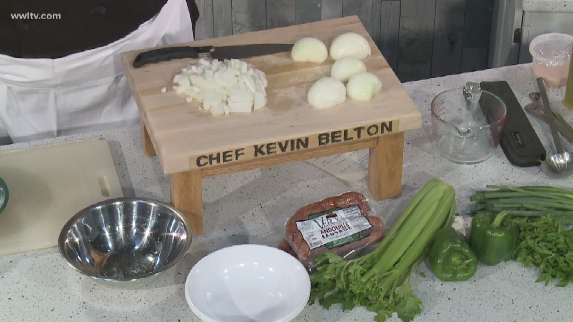 Chef Kevin walks us through the first step of making gumbo.