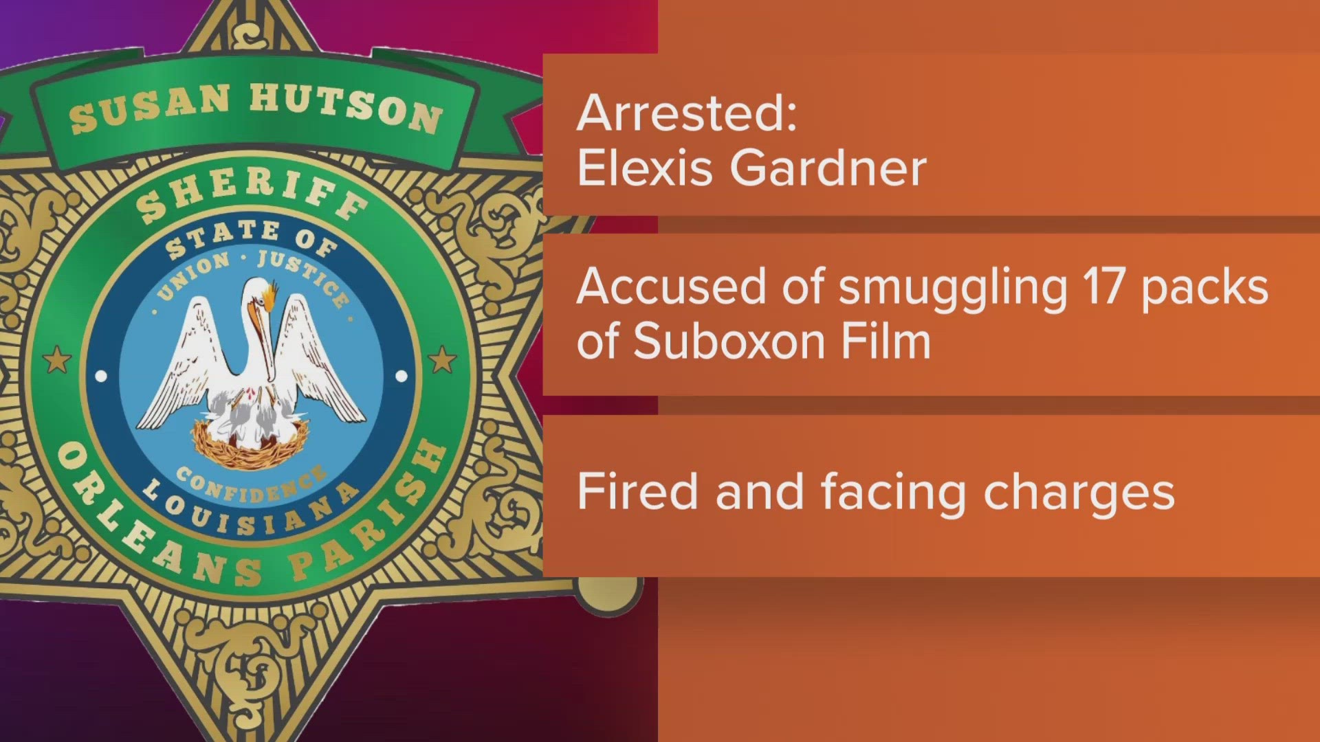 An OPSO deputy recruit was fired and arrested for allegedly smuggling in Syboxone into the OJC.