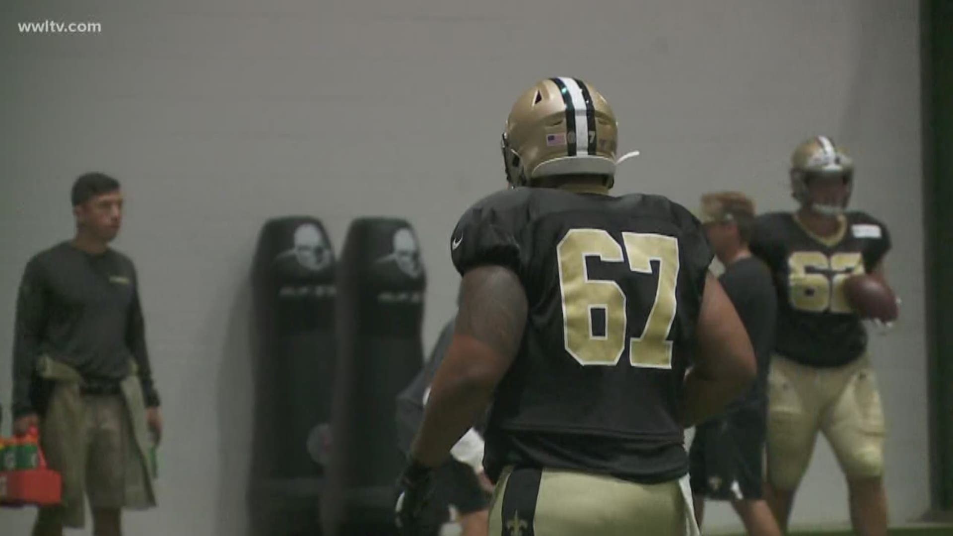One of the New Orleans Saints' key cogs on the line, right guard Larry Warford, is working back to full strength after suffering an undisclosed injury at the beginning of last season.