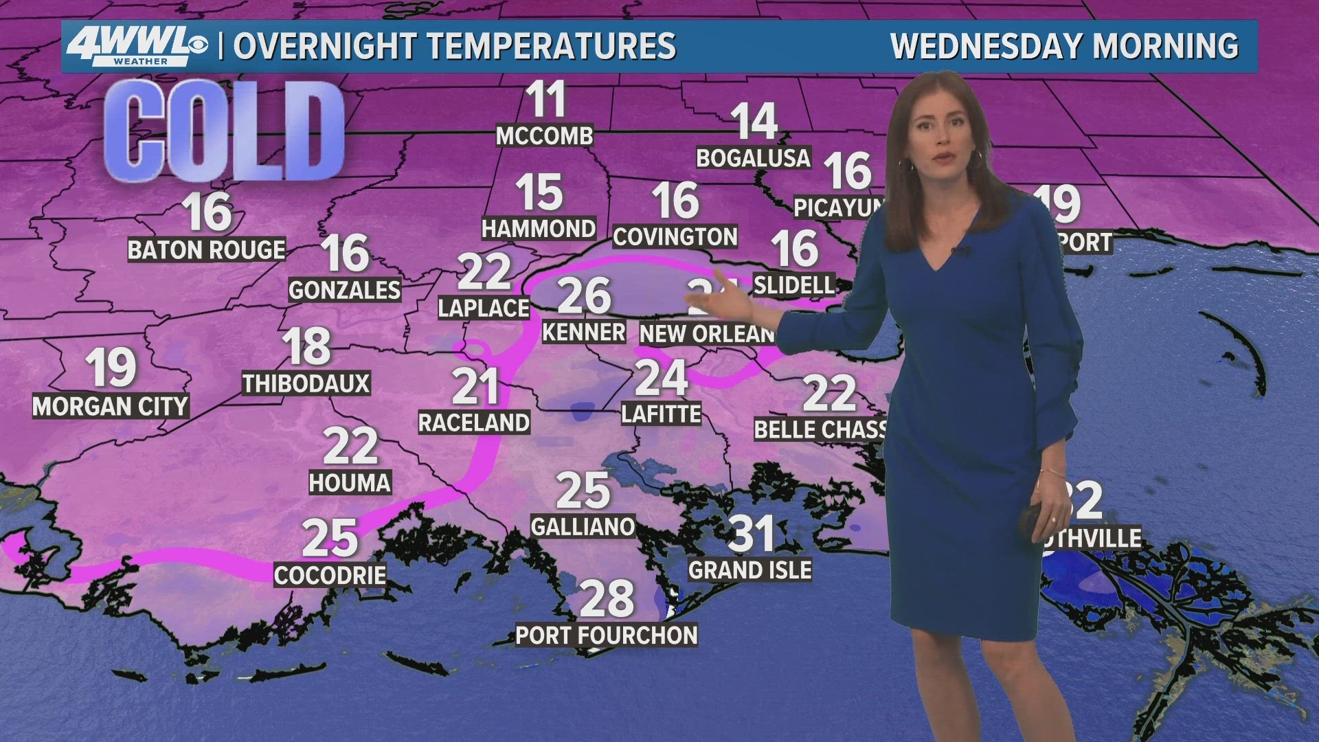 Parish by parish Freezing Weather Forecast Wwltv