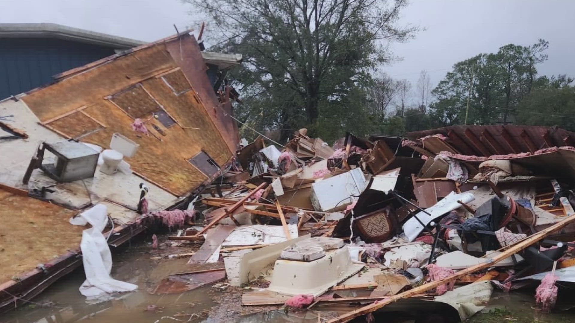 Assumption Parish had some damage from what may have been a tornado. Power lines were down and some mobile homes damaged.