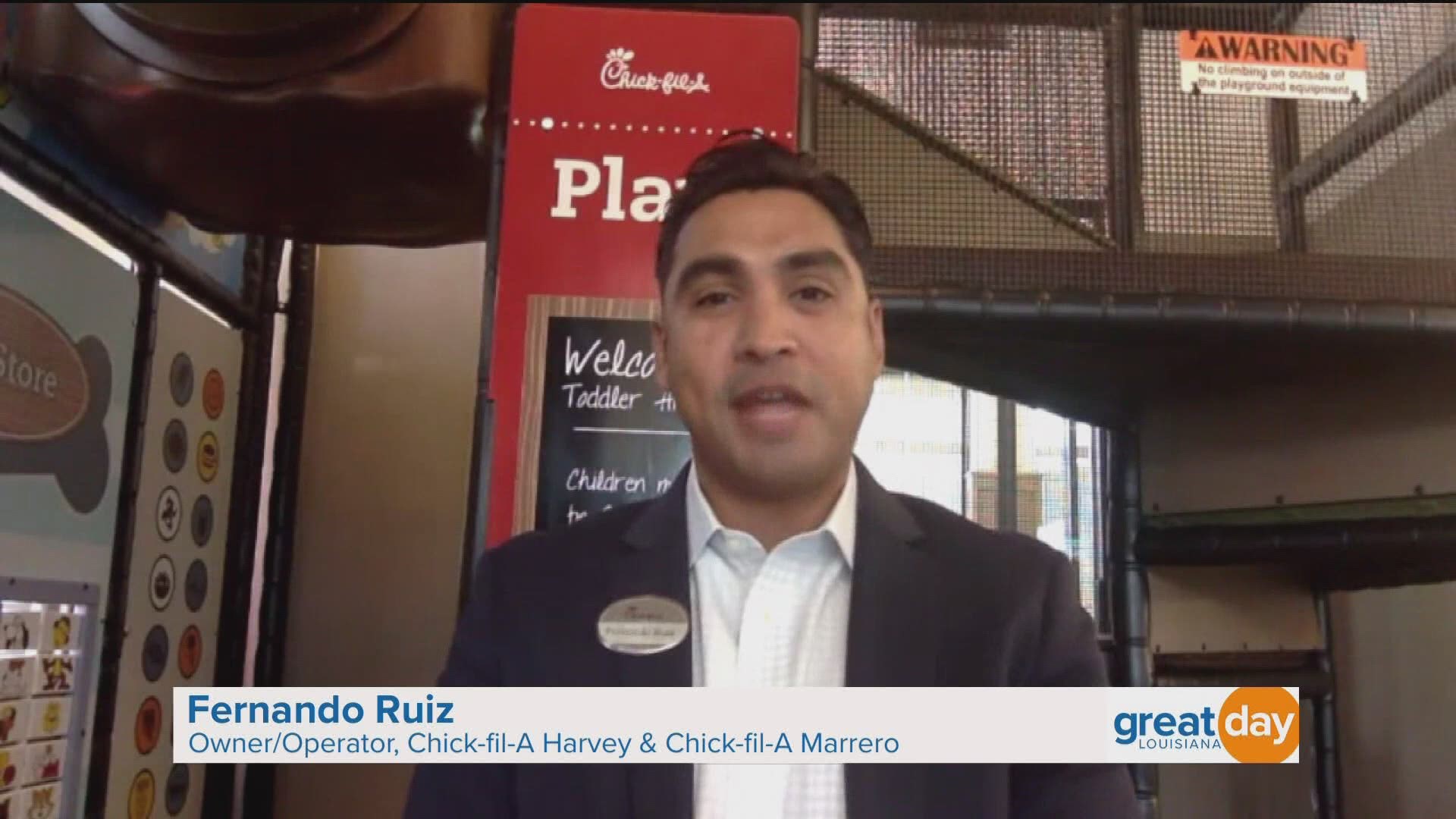 Chick-fil-A Owner/Operator Fernando Ruiz, shares his community ties near his two locations in Harvey and Marrero. To learn more, visit chick-fil-a.com