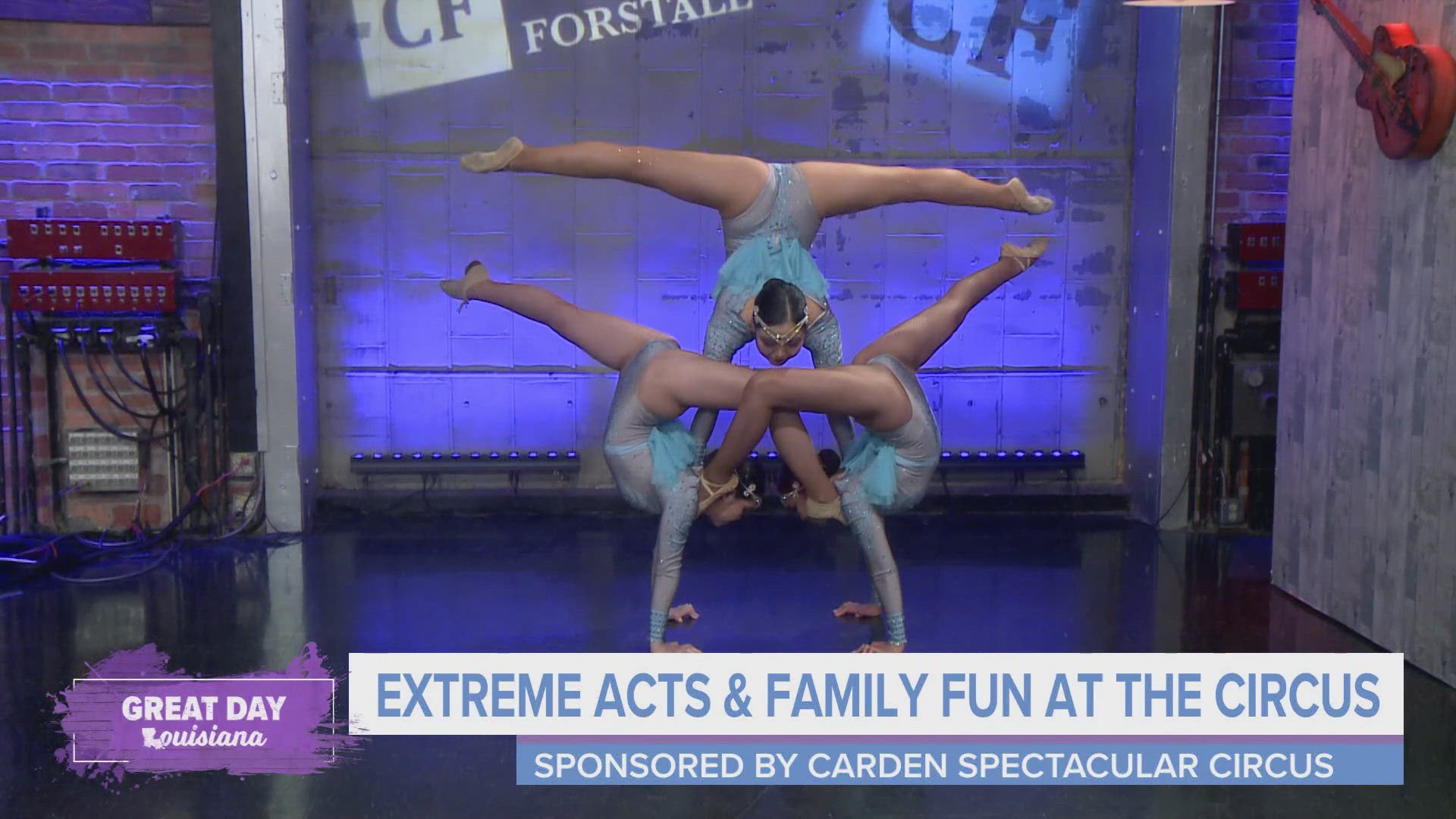 The contortionists from the Carden Spectacular Circus give us a preview of their act.