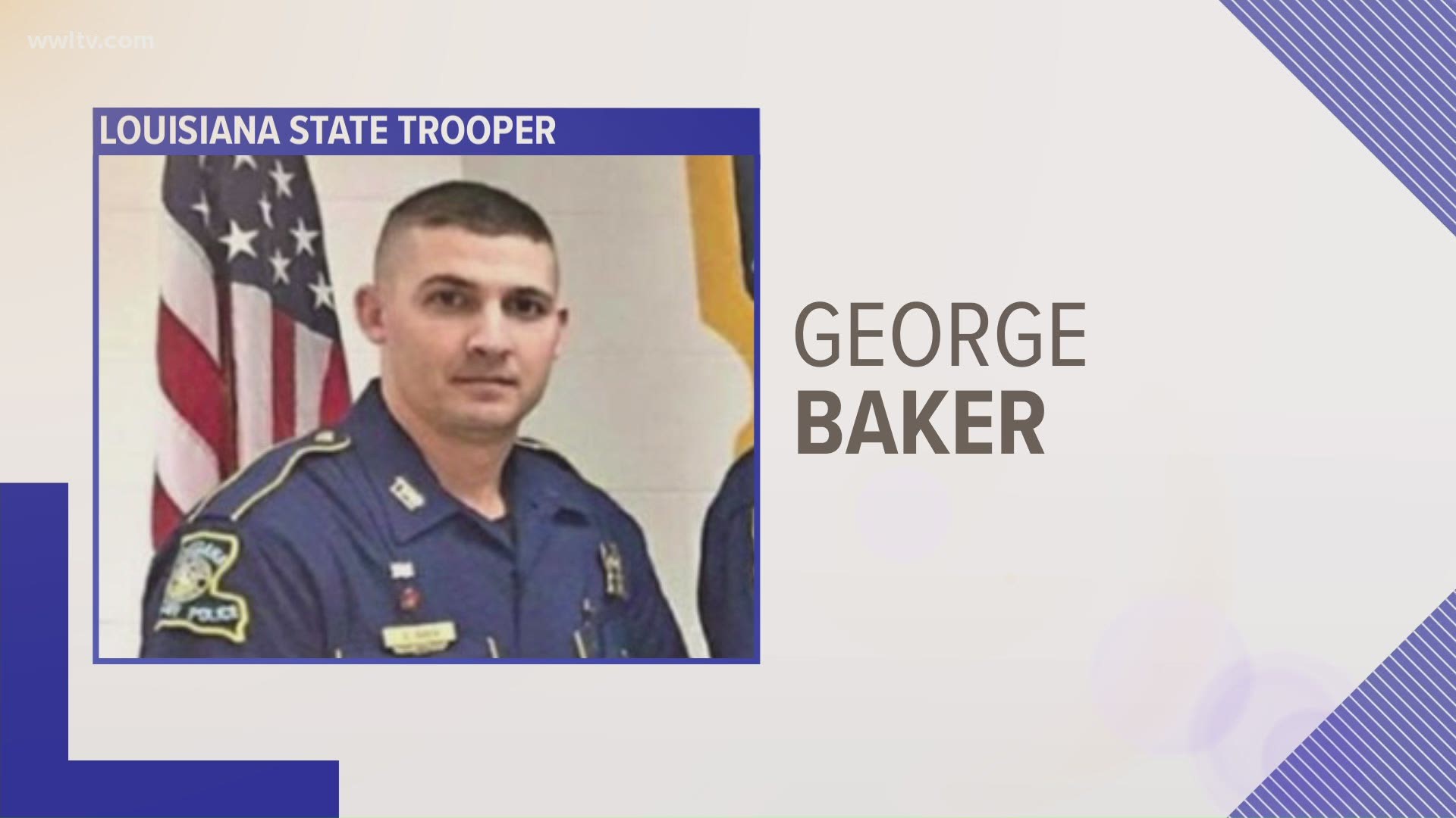 Trooper George Baker, who was critically injured after being struck by a police car as part of a chase on Wednesday, has died from his injuries.