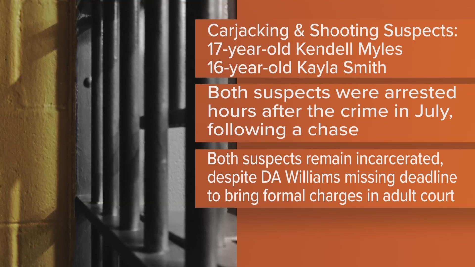 17-year-old Kendell Myles is accused of shooting and carjacking 59-year-old Scott Toups on Loyola Avenue last July.