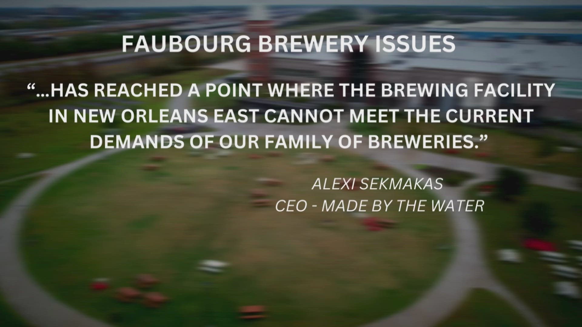 Faubourg Brewing Company is now expected to cease most of its beer-making operations at the Jourdan Road complex.