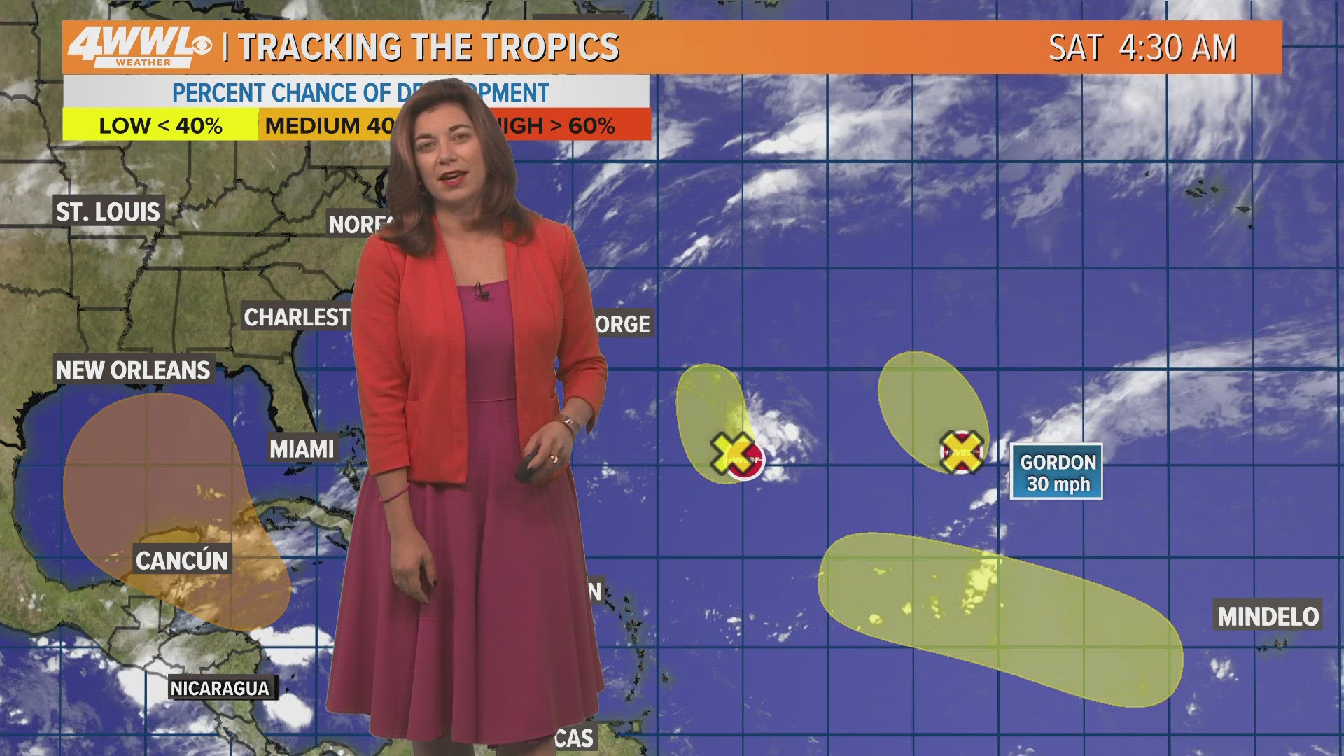 The National Hurricane Center maintains a medium chance for development within the next 7 days.