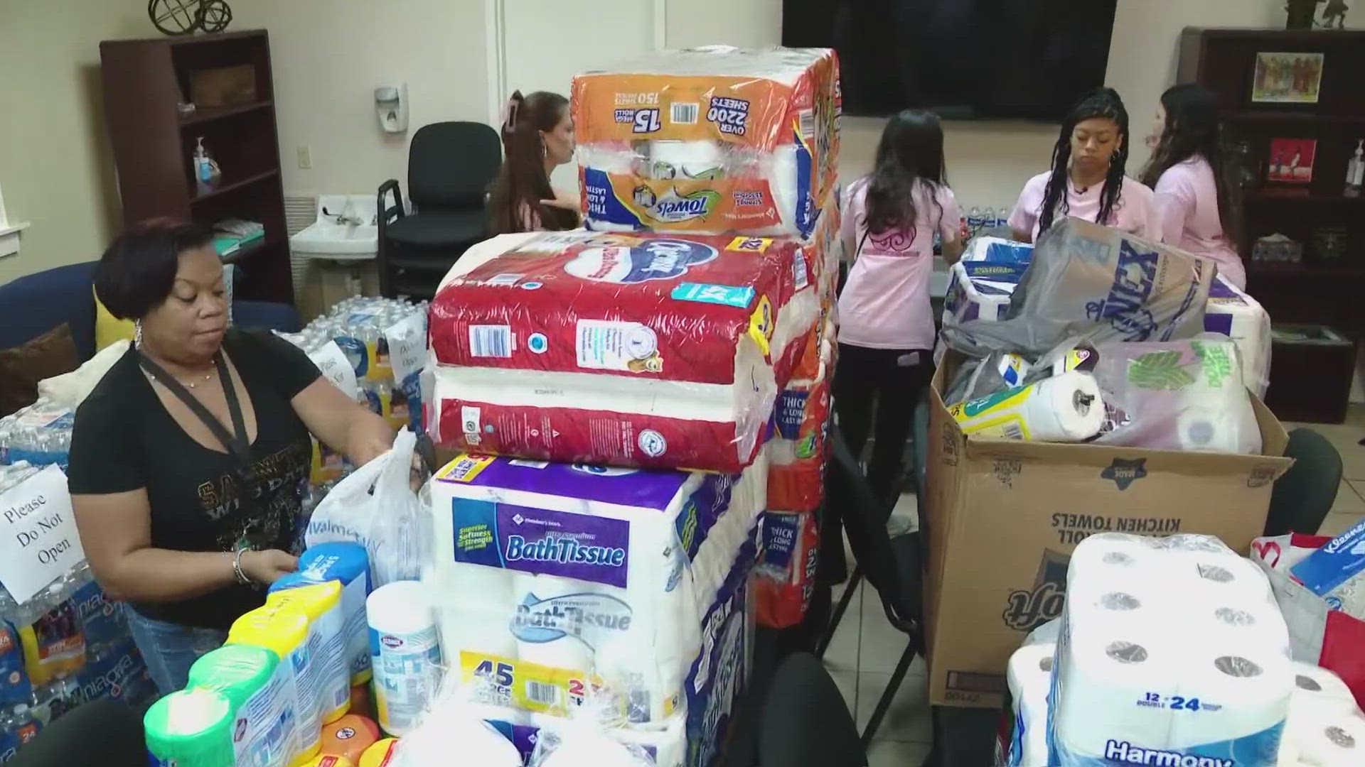 A group of local high school seniors give back to a community in need through Sisterhood Supply.