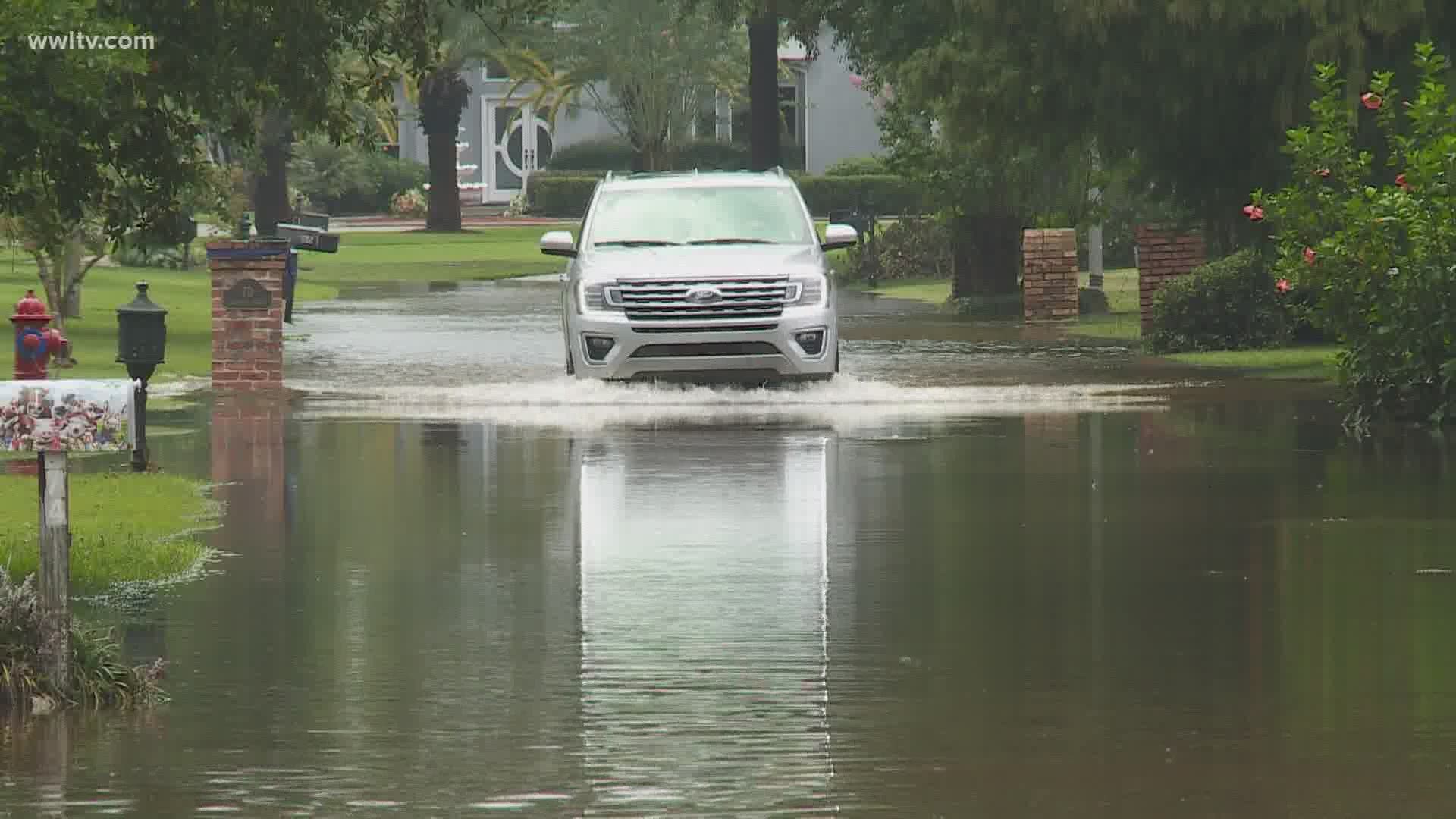 St. Charles Parish President Matthew Jewell says that approximately 9 homes took on water.