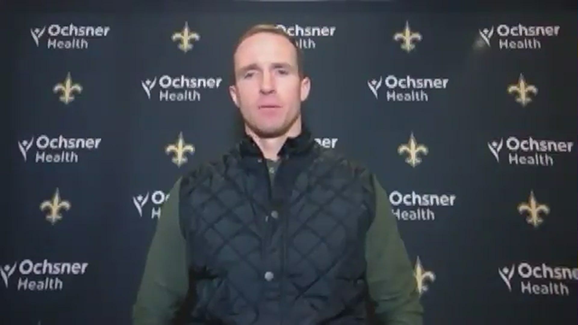 Saints quarterback Drew Brees and head coach Sean Payton talked after the game about the QB's injury.
