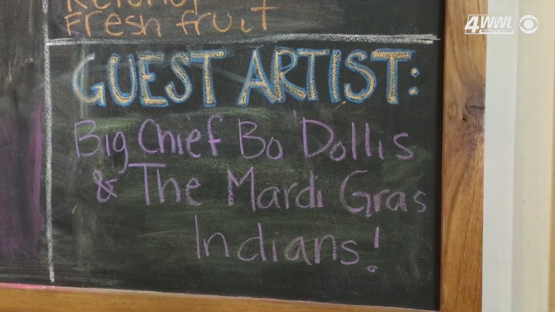 Bo Dollis, Jr. taught a group of campers about Mardi Gras Indian traditions.