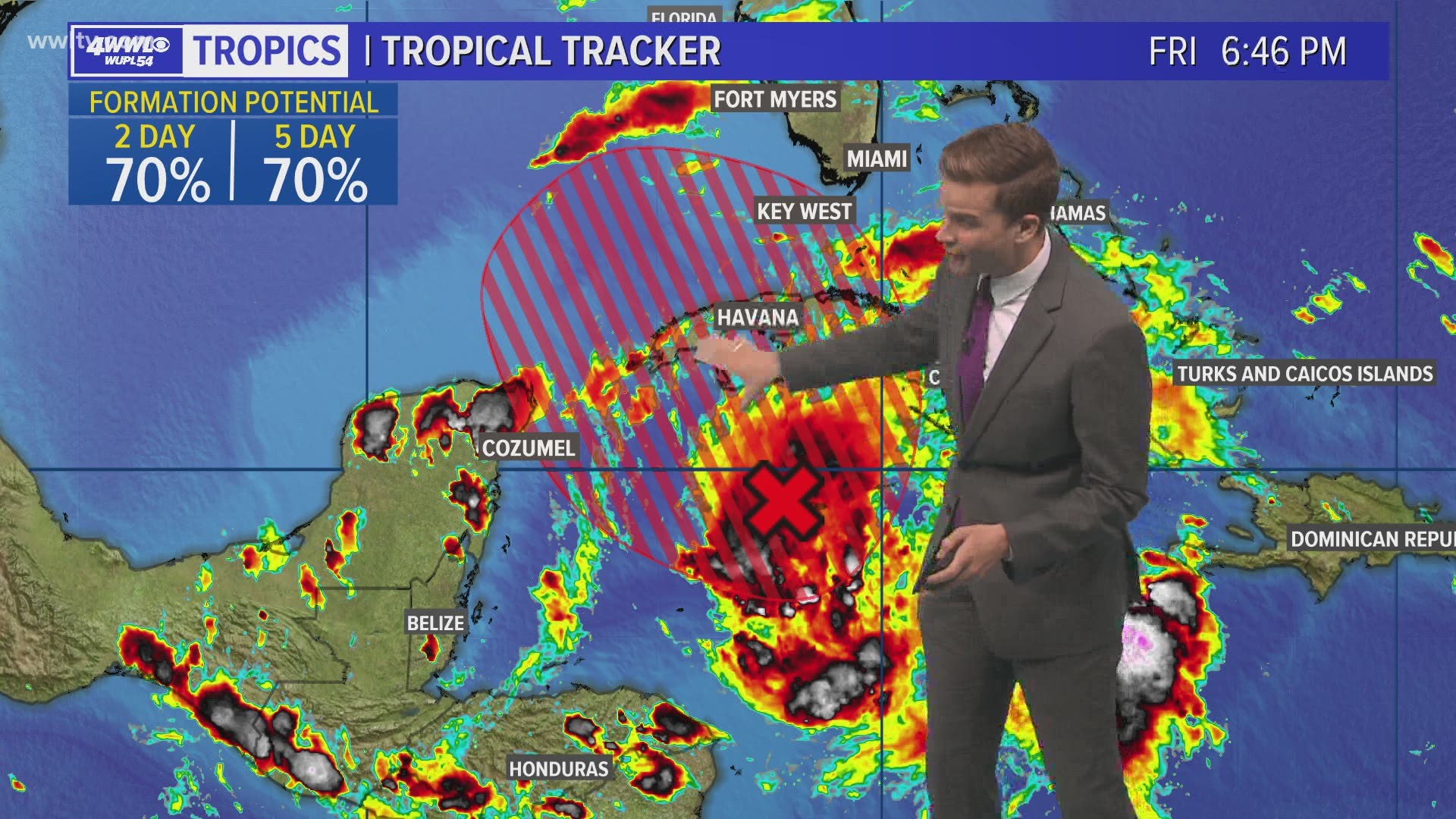 Invest 95L will likely become a tropical depression in the next few days and track into the Gulf of Mexico next week. Payton Malone has the details.
