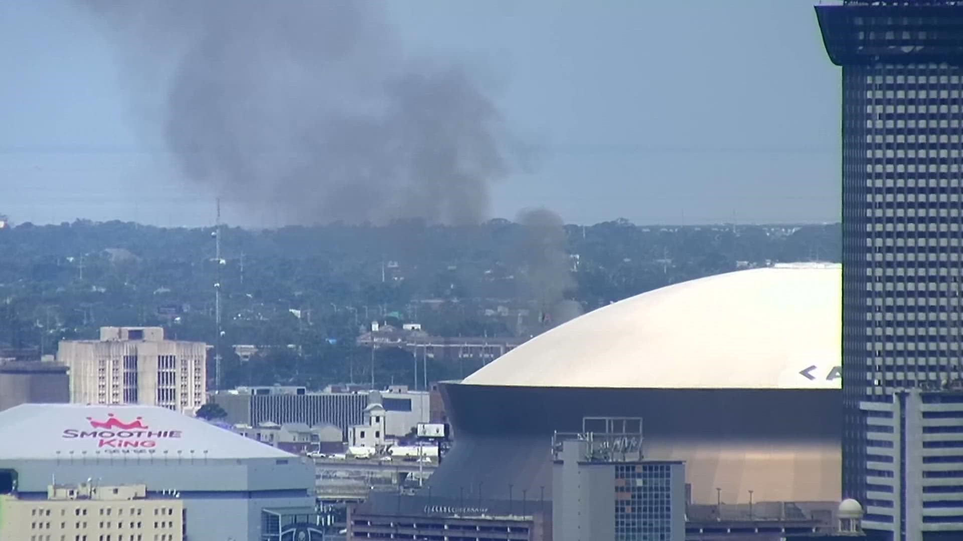 Saints' Caesars Superdome roof catches fire