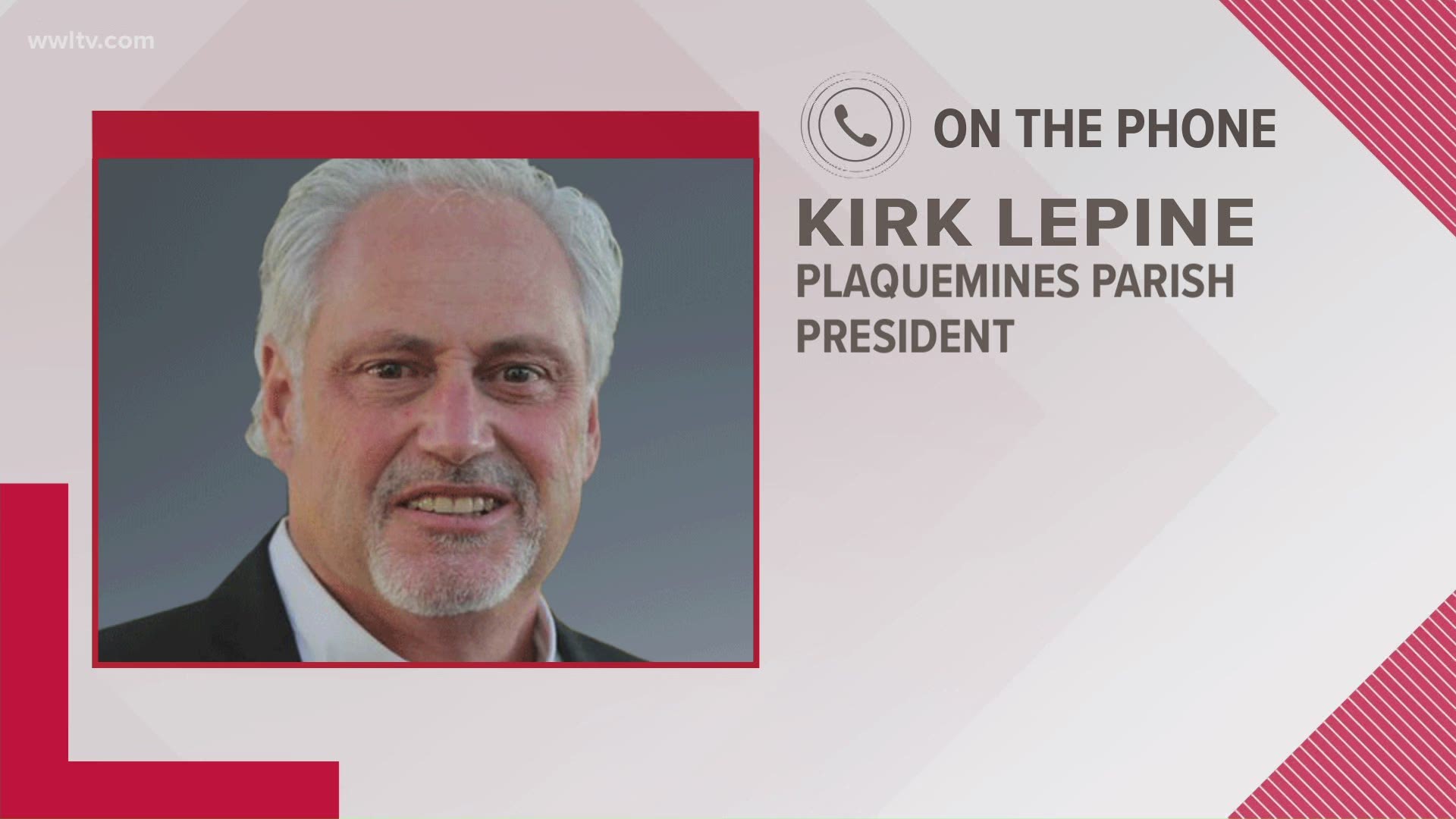 Plaquemines Parish President Kirk Lepine explains the current situation in the parish, with some power outages and minor flooding Sunday morning ahead of Cristobal.