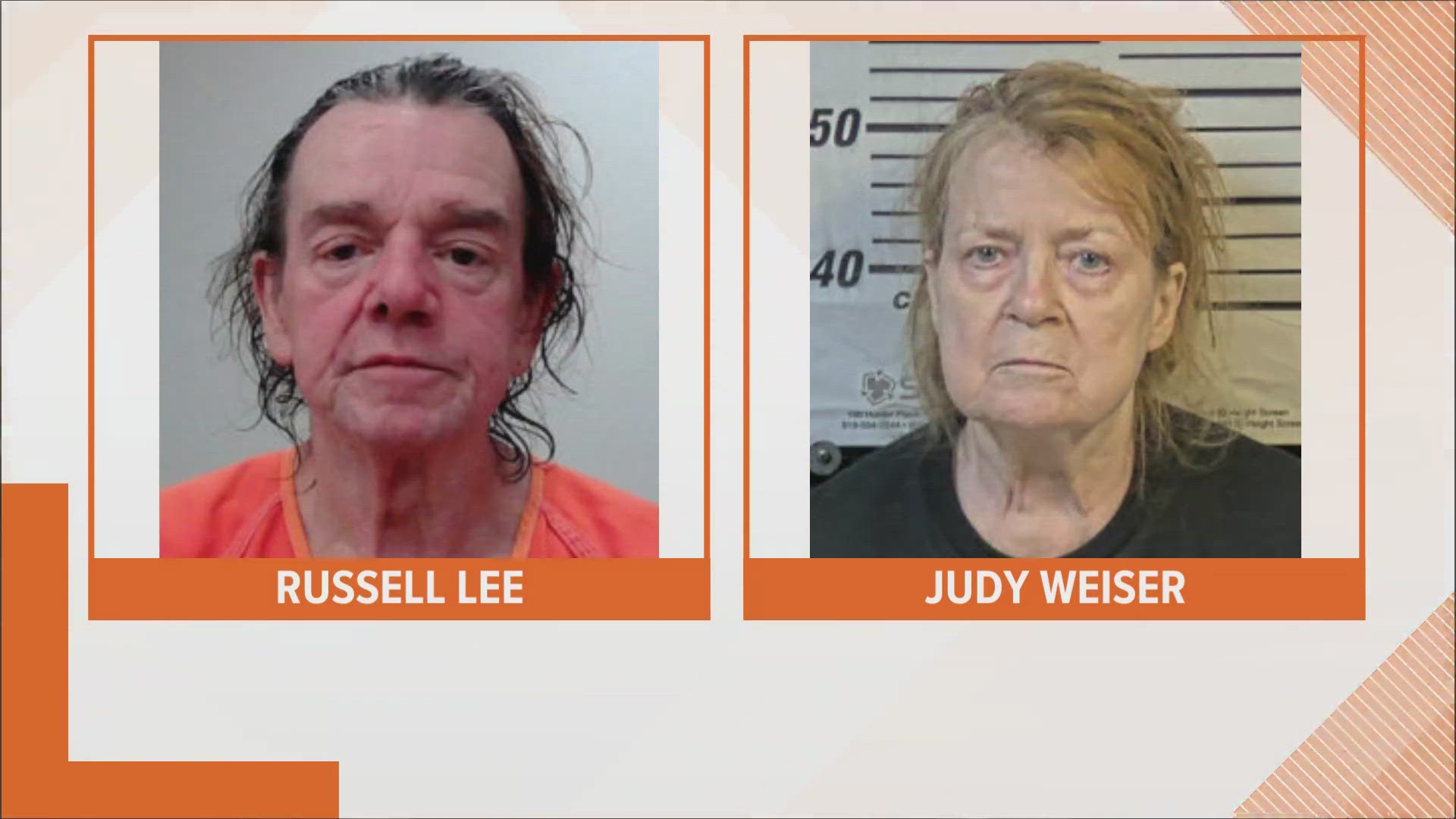 Russell Lee and Judith “Judy” Weiser were charged with second-degree murder and obstruction of justice. Their bail is set at $1.1 million each.