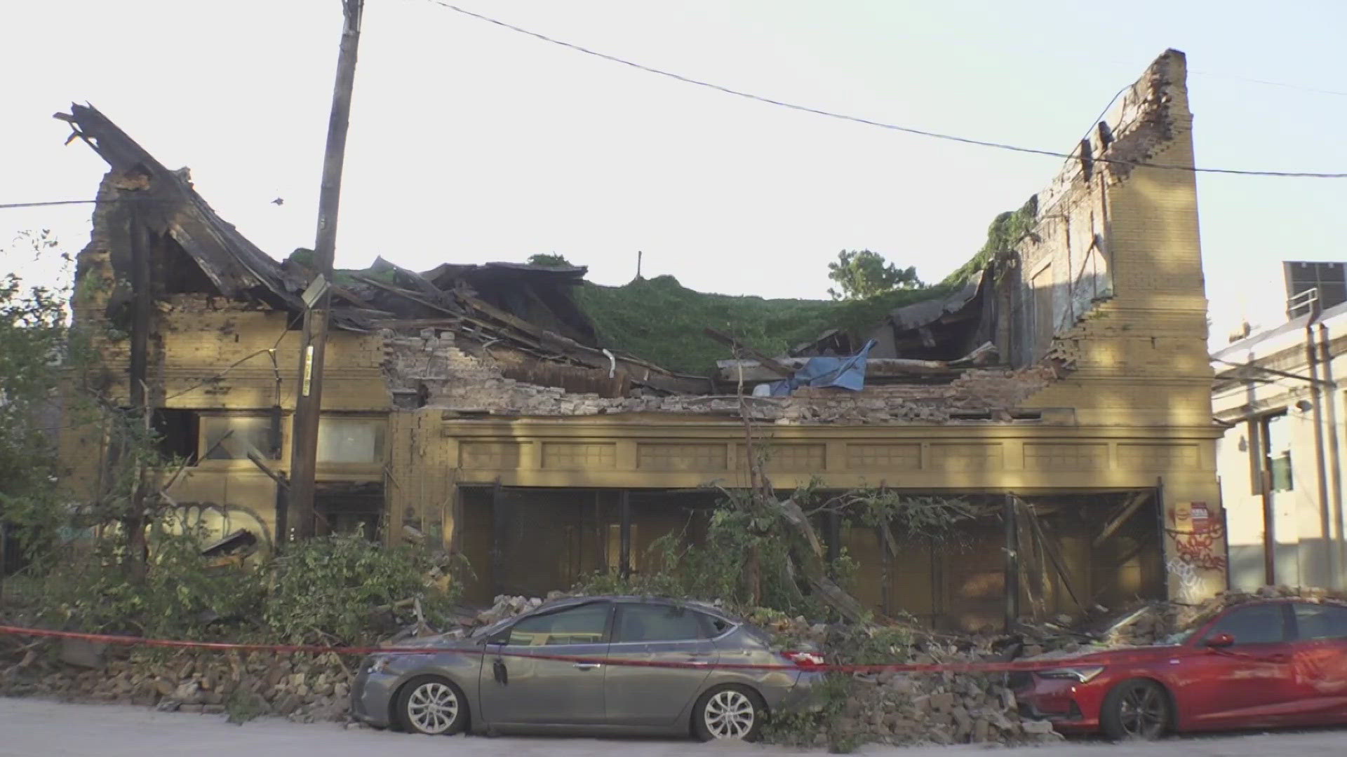 An abandoned theatre in Central City collapsed.