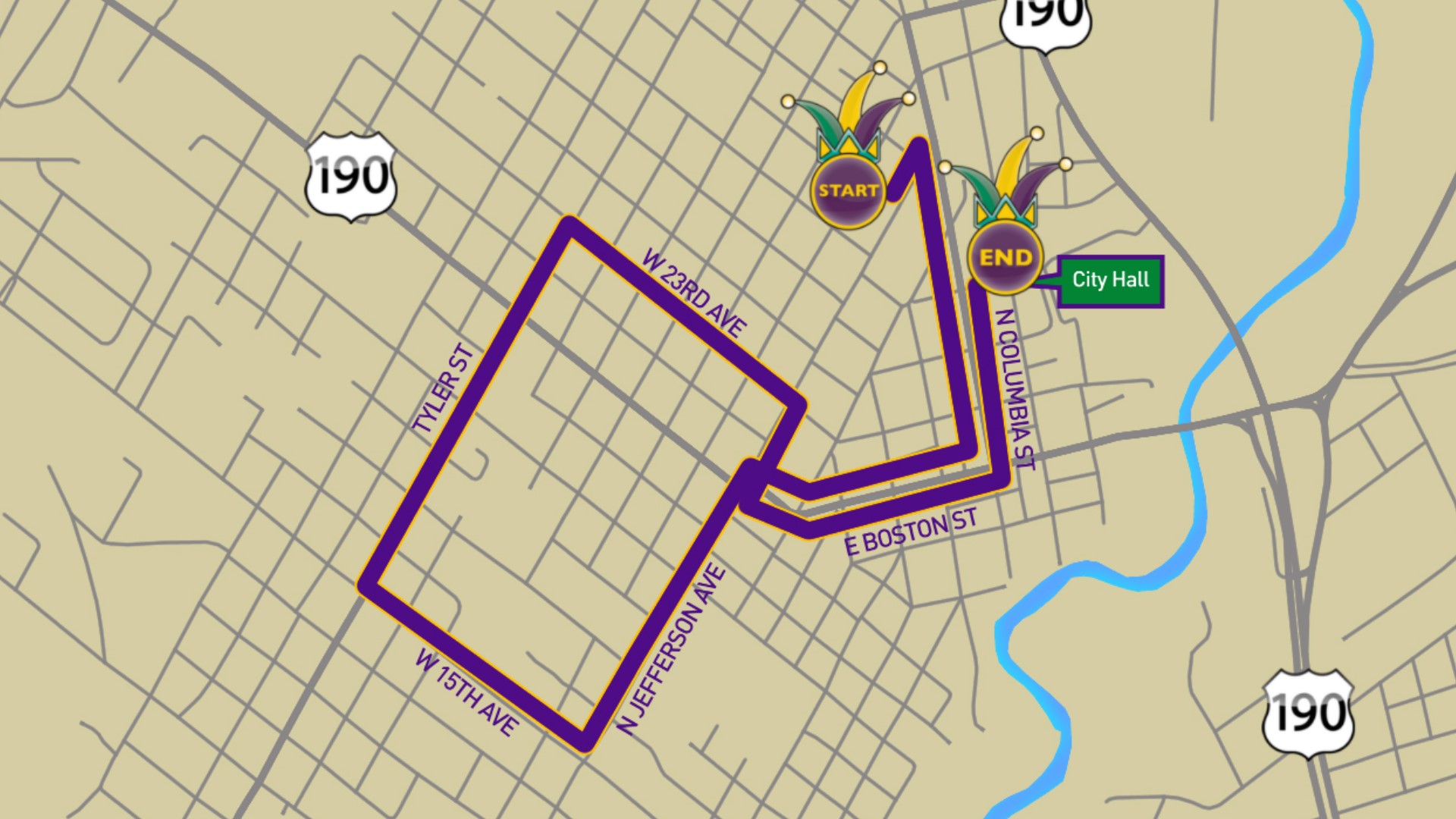 Krewe of Olympia 2020 parade route