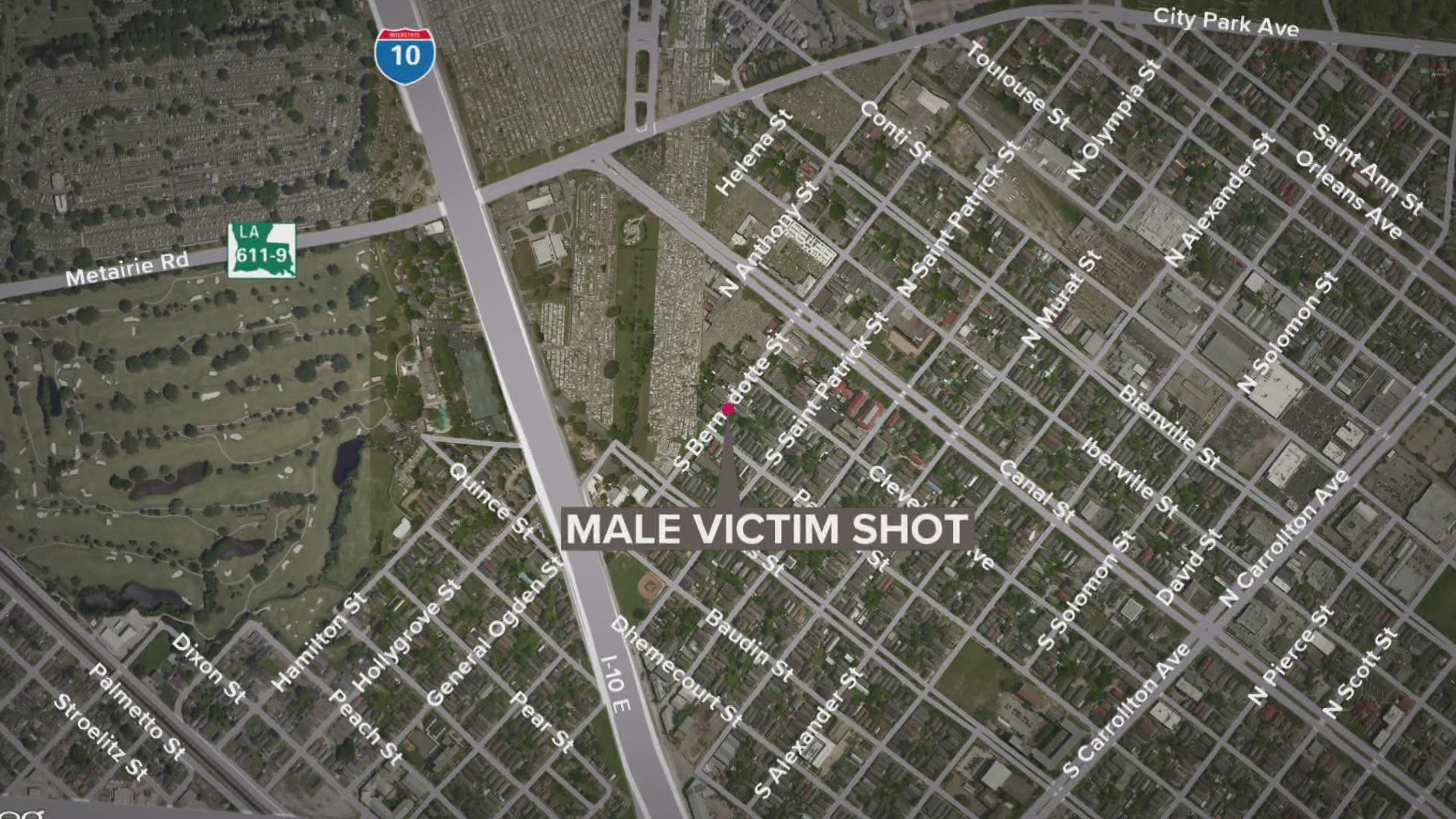 Two St. Roch area shootings hurt two. The first shooting was two blocks north of Melba's Poboys. Five blocks east of Melba's & hours later: a second shooting.