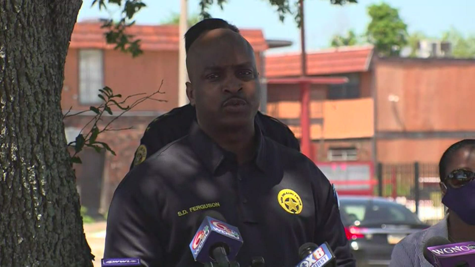 NOPD Superintendent Shaun Ferguson talks about the Tuesday morning incident in New Orleans East where an officer was shot in the arm.