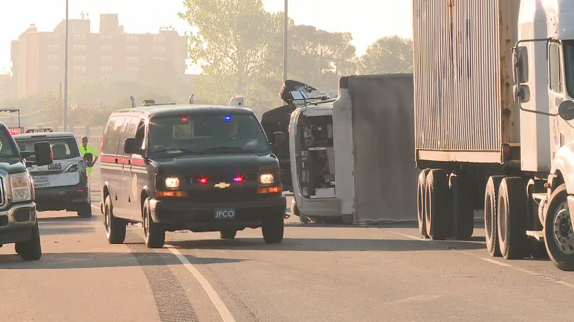 Nine-car wreck closes I-10 for hours