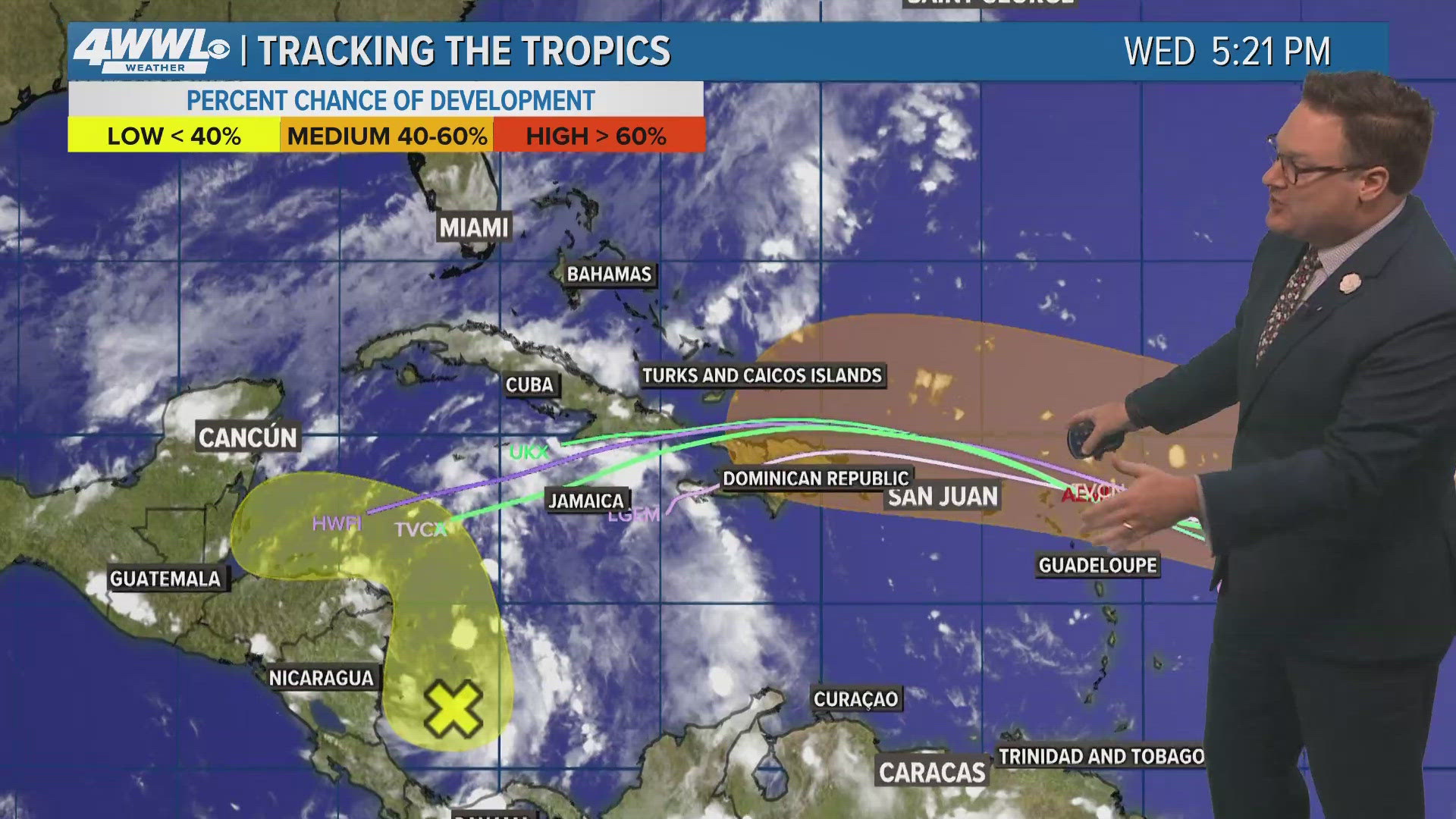 WWL Louisiana Chief Meteorologist Chris Franklin with the latest New Orleans-area forecast and an eye on the tropics for News at 5PM on Wednesday, Oct. 16, 2024.