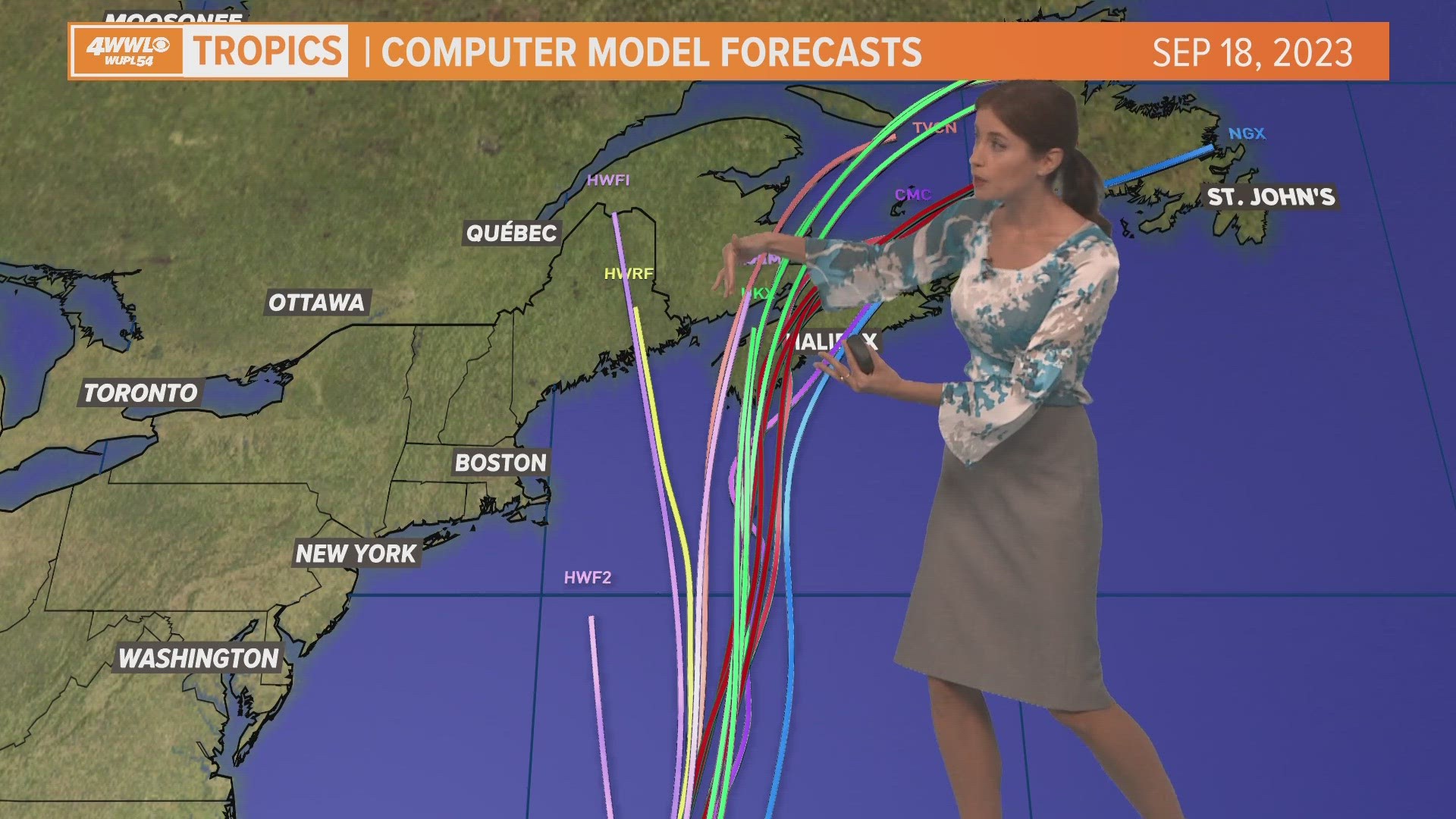 Tuesday noon tropical update: Hurricane Lee moving north as a cat 3