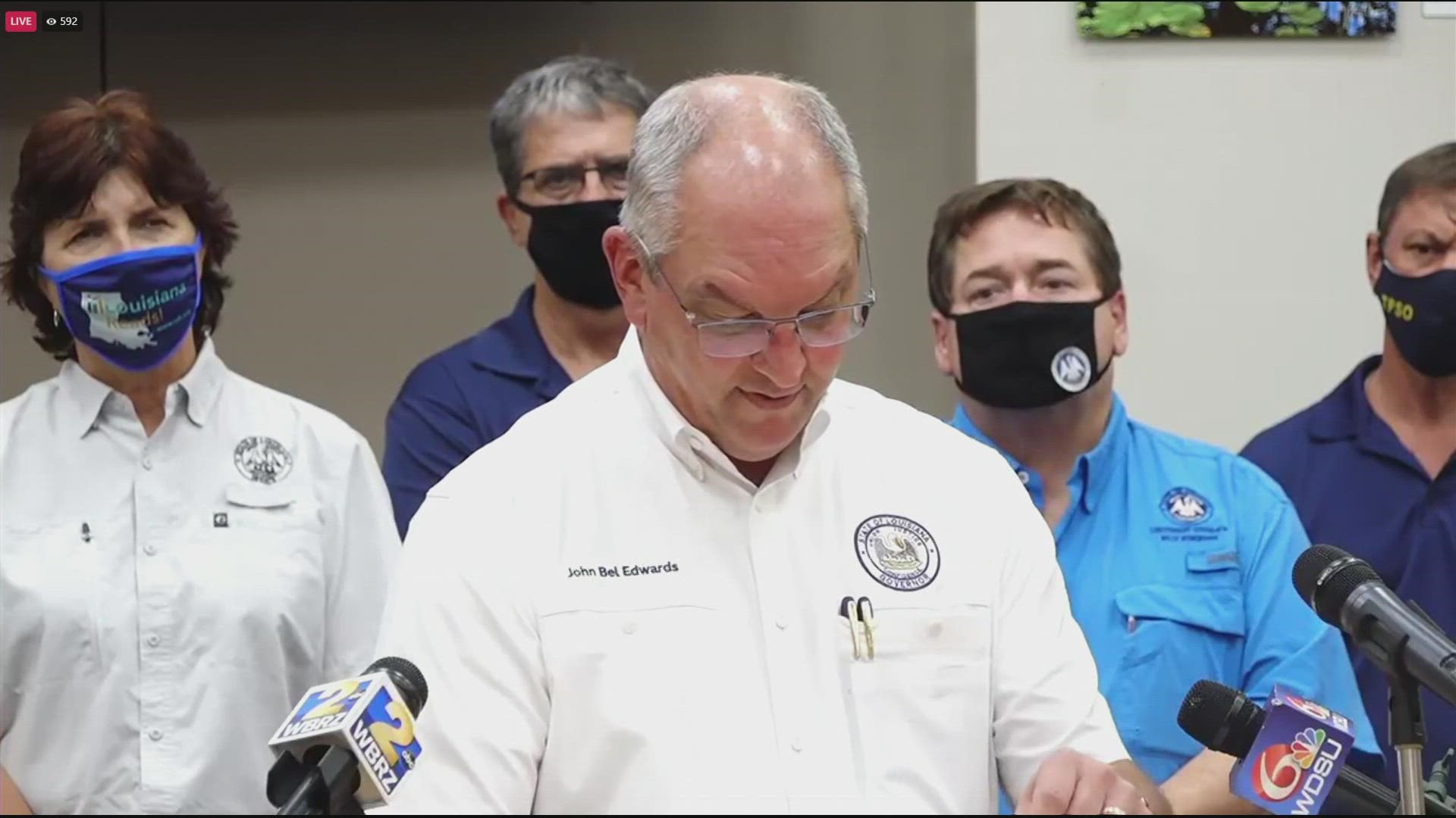 Four nursing home residents died after being packed into a warehouse during Hurricane Ida. Gov. Edwards says the state will take legal action if necessary.