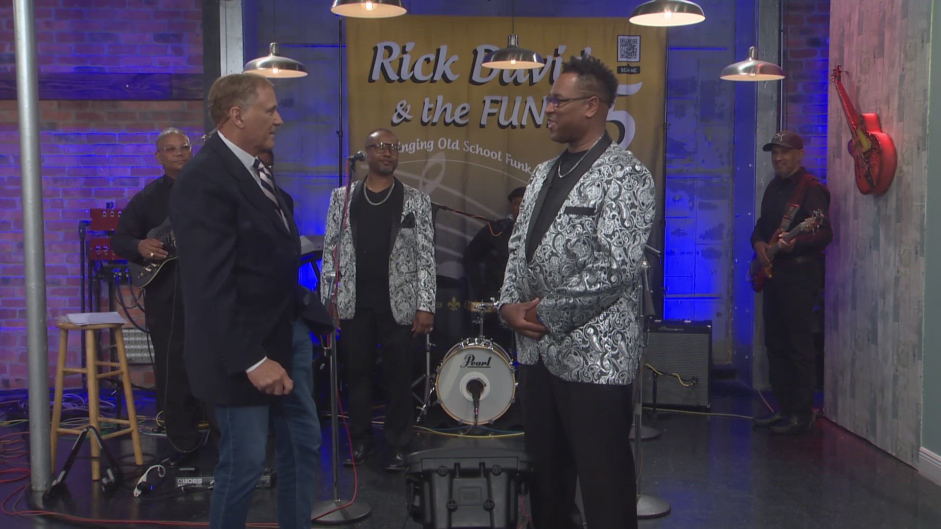 Rick David & the Funky 5 in the WWL-TV Studio