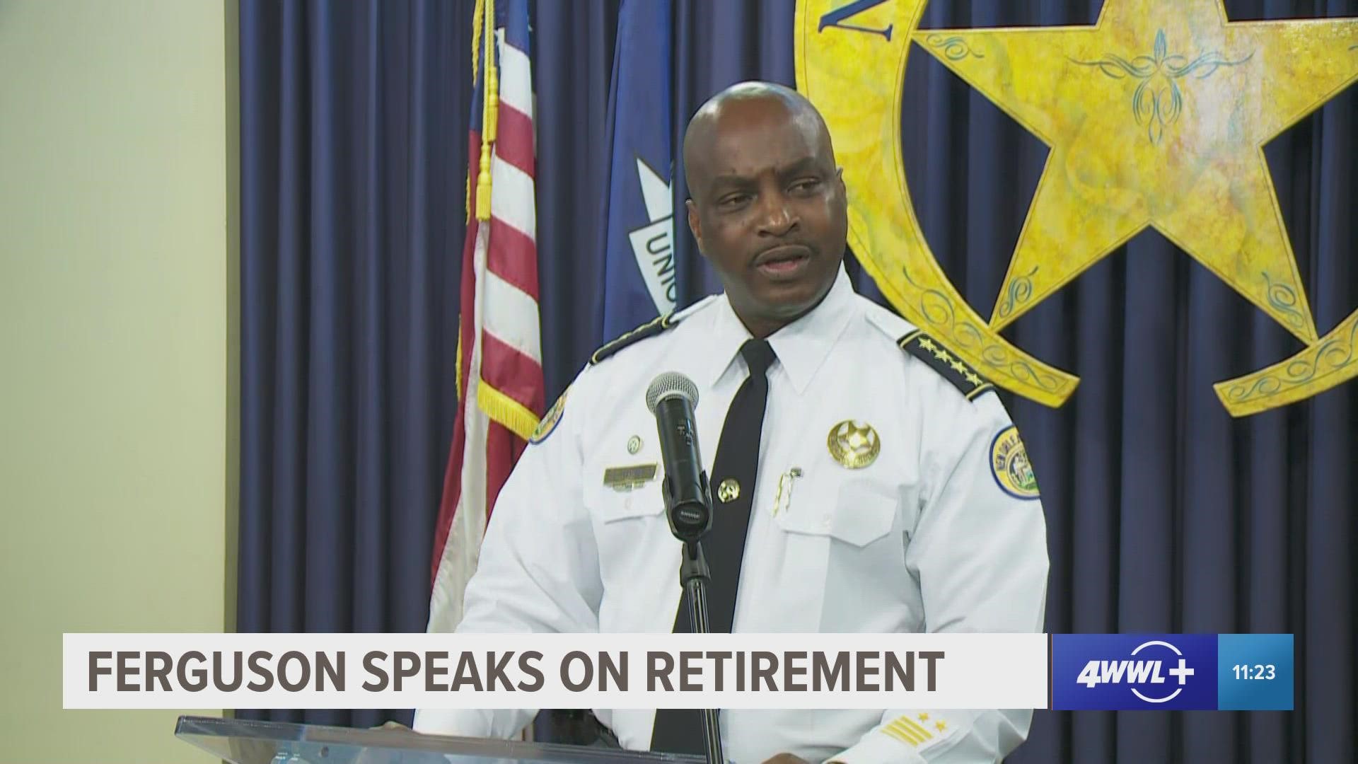 NOPD Superintendent Shaun Ferguson discussed his decision to step down, the state of the police department and what his plans are for the future.