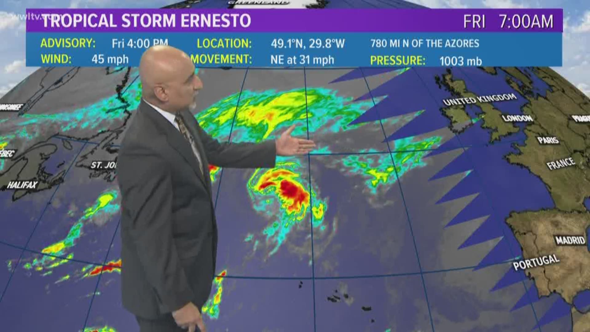 Chief Meteorologist Carl Arredondo and the Friday evening Tropical Update