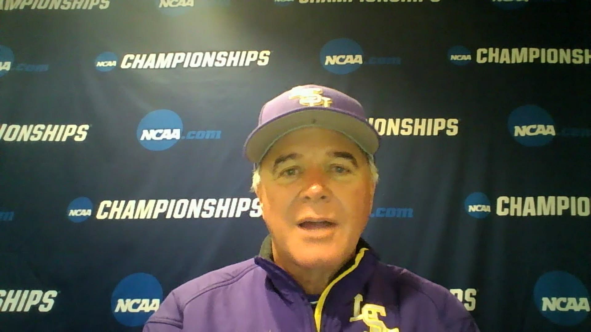 LSU coach Paul Mainieri talks about how LSU battled back out of the loser's bracket.