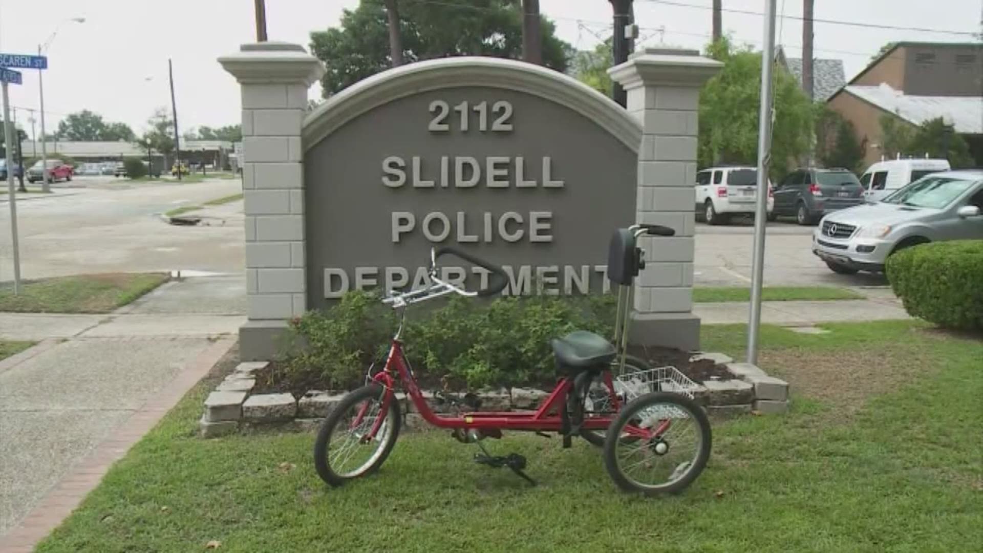 Police say the person who returned the tricycle convinced the thief to return it to police. 