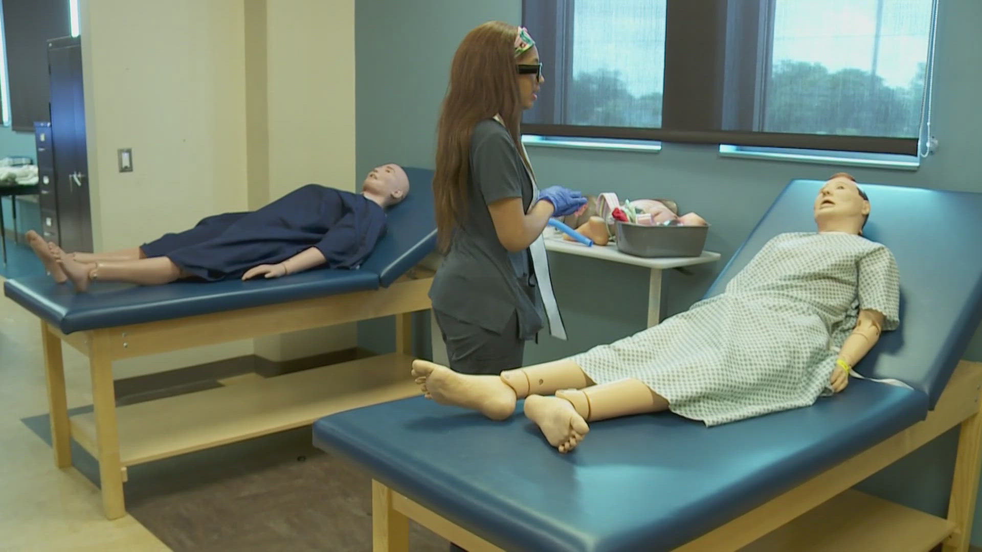 Martin Luther King Jr. High School has hands on training for students in the medical field.